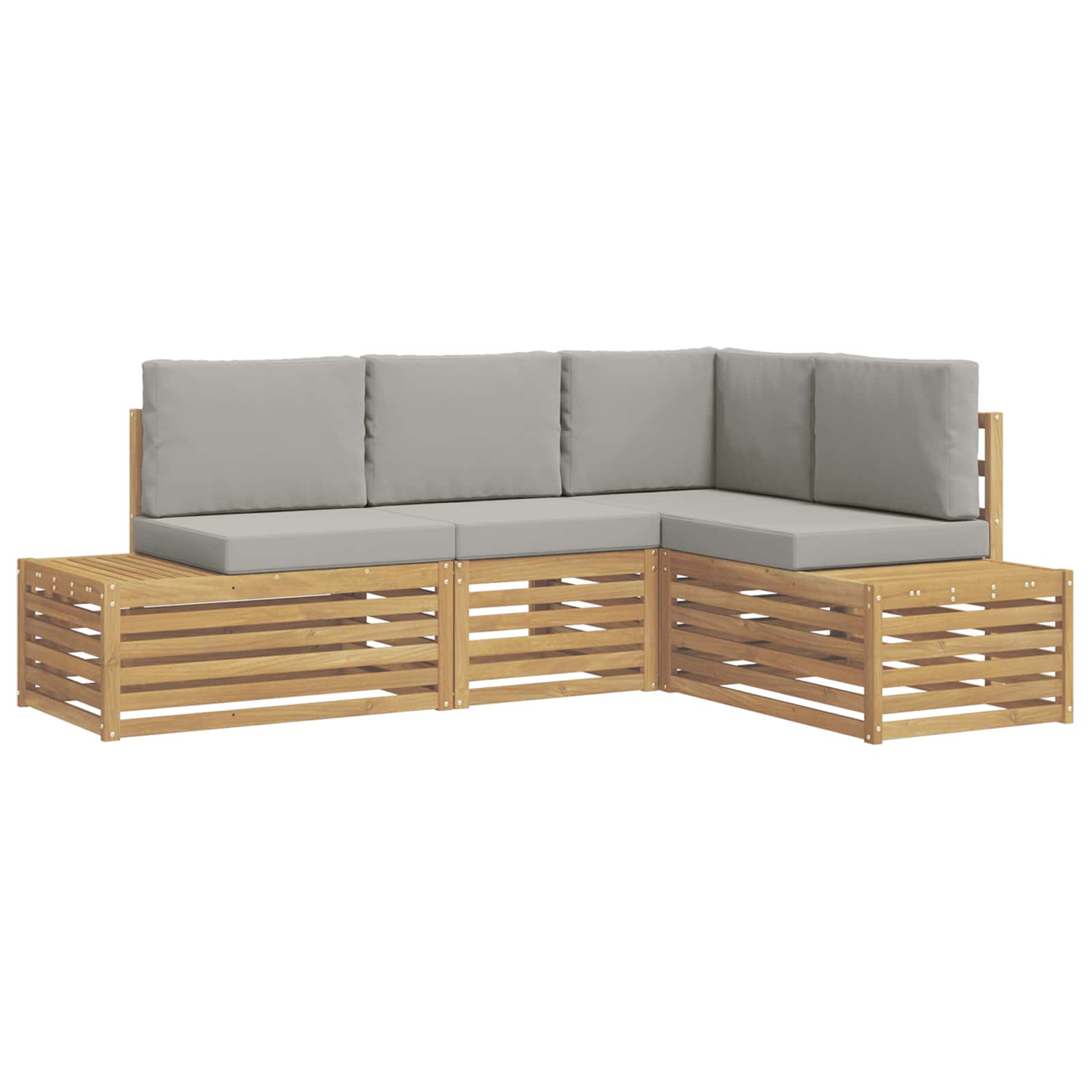 Maison Exclusive - Outdoor-sofagarnitur Mit Kissen 4 Stück Weiß U