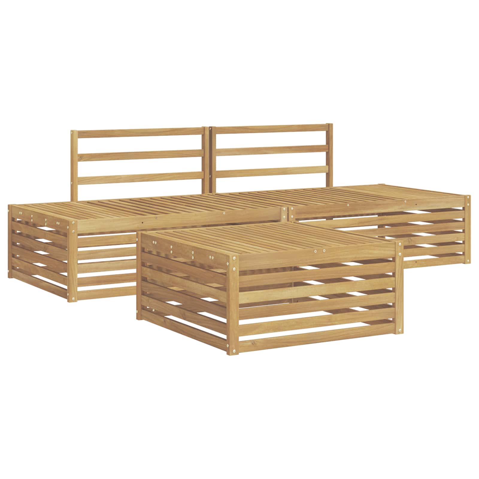 Maison Exclusive - 4 Stk. Outdoor-sofagarnitur Weiß