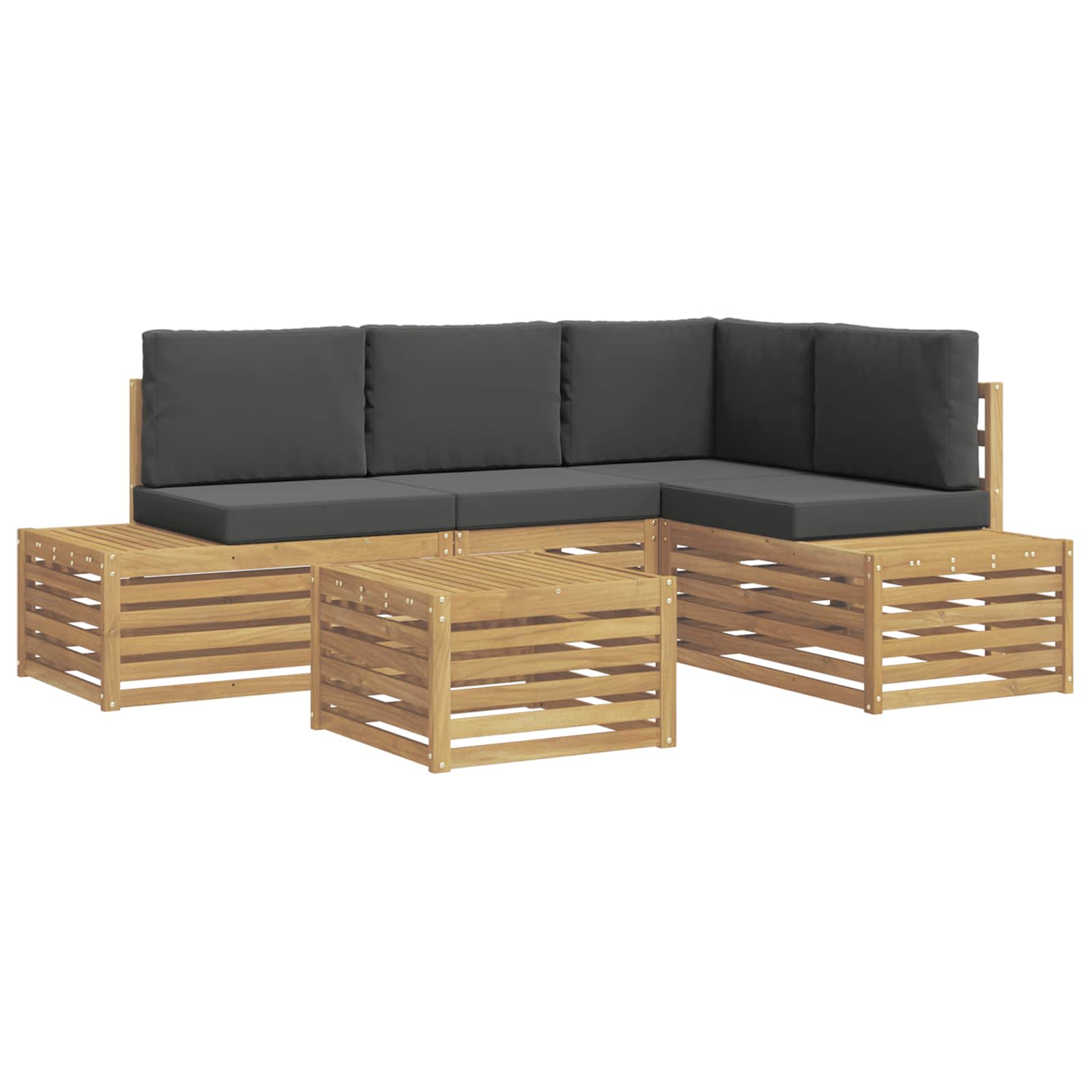 Maison Exclusive - Outdoor-sofagarnitur Mit Kissen 5 Stück Weiß U