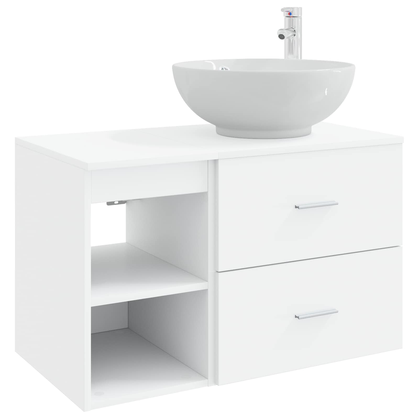 Maison Exclusive - Badezimmermöbel-set 2 Stk. Weiß Holzwerkstoff