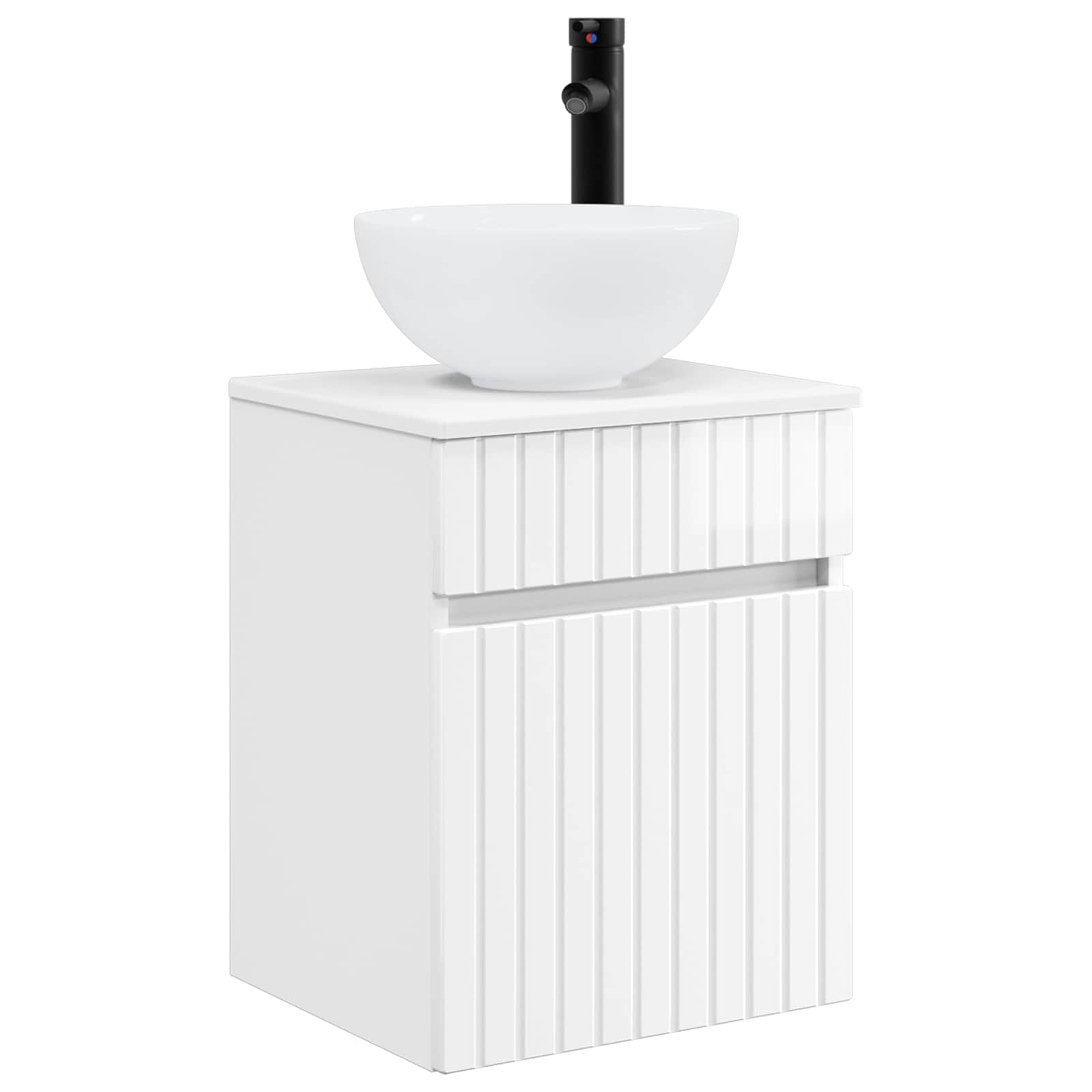 Maison Exclusive - Wandmontierte Waschbecken-vanität Hochglanz We