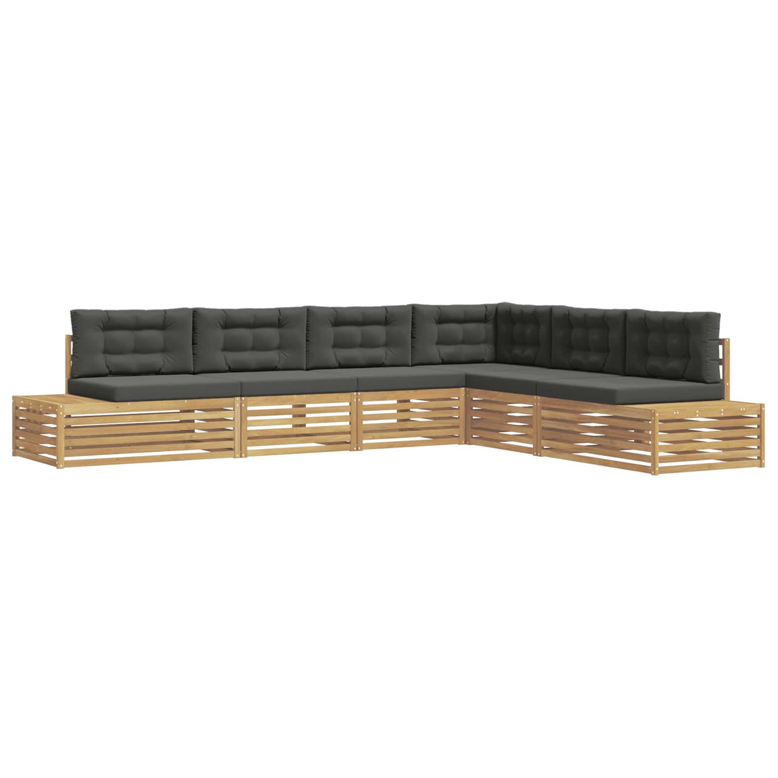 Maison Exclusive - 7 Stk. Outdoor-sofagarnitur Polyester Weiß