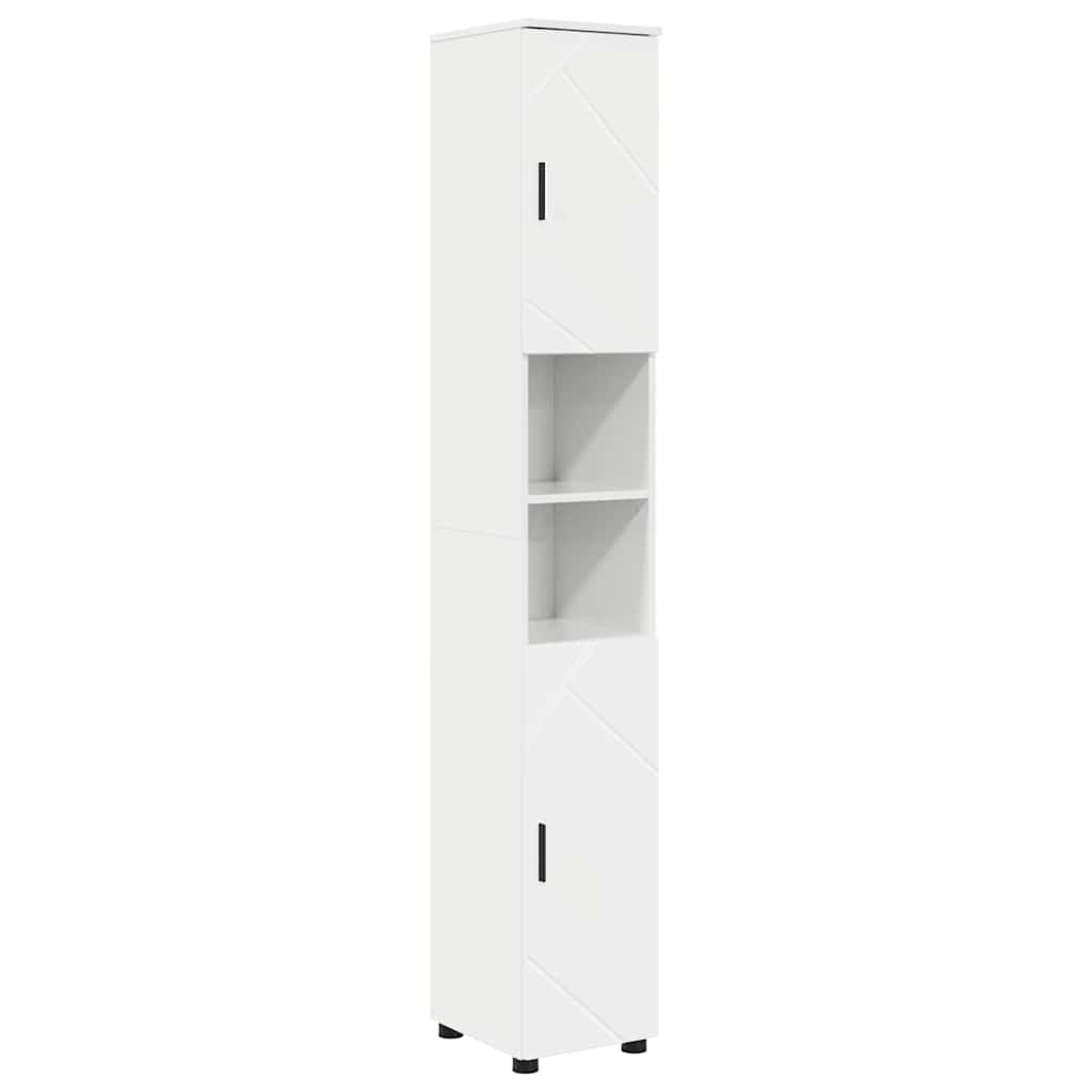 Maison Exclusive - Badezimmerschrank Hochglanz Weiß 30 X 35 X 192