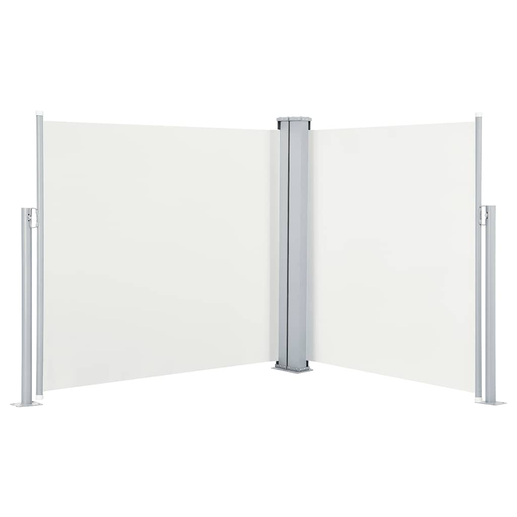 Maison Exclusive - Ausziehbare Seitenmarkise Cremeweiß 100 X 600