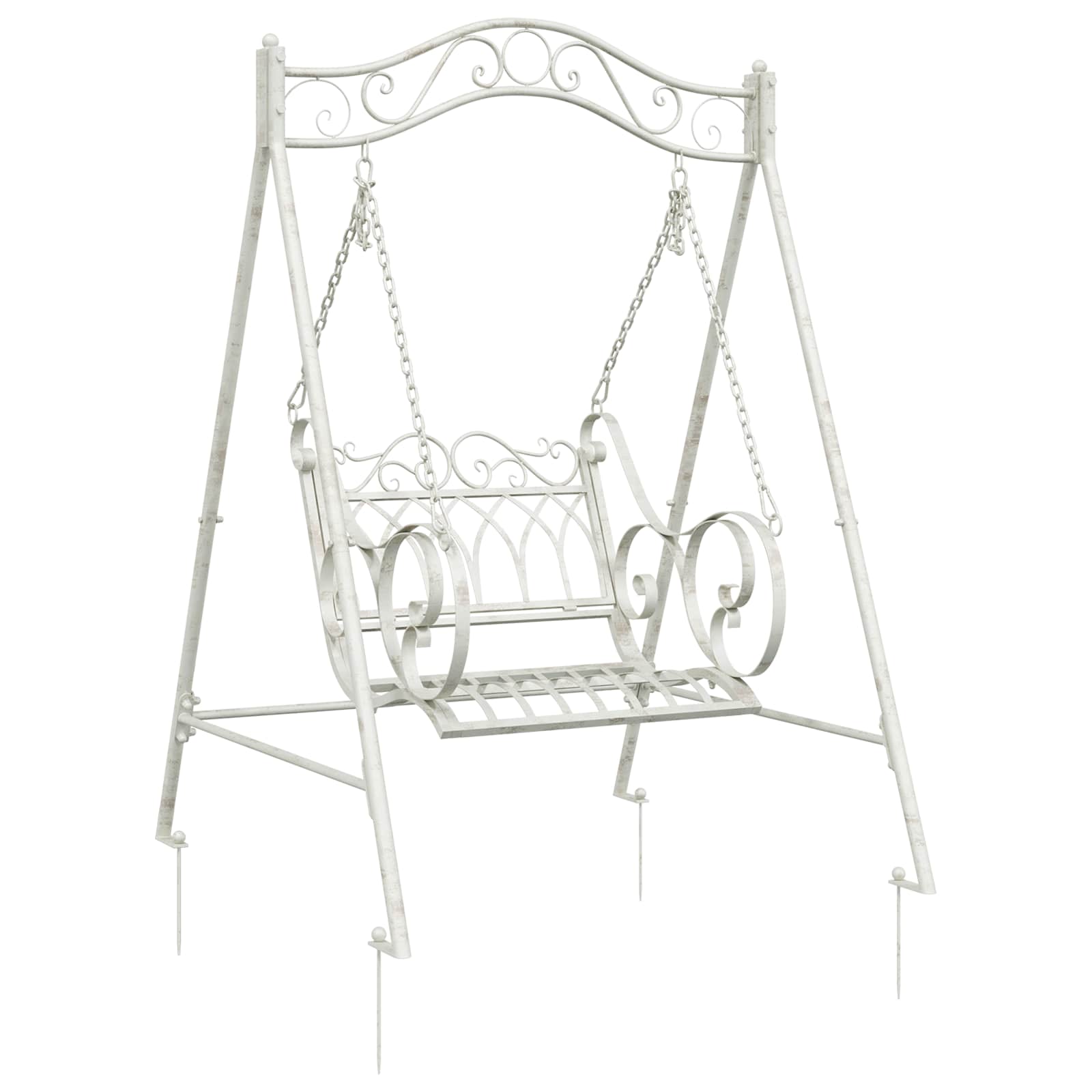 Maison Exclusive - Schaukelbank Stahl 113 X 121,5 X 168 Cm Antik