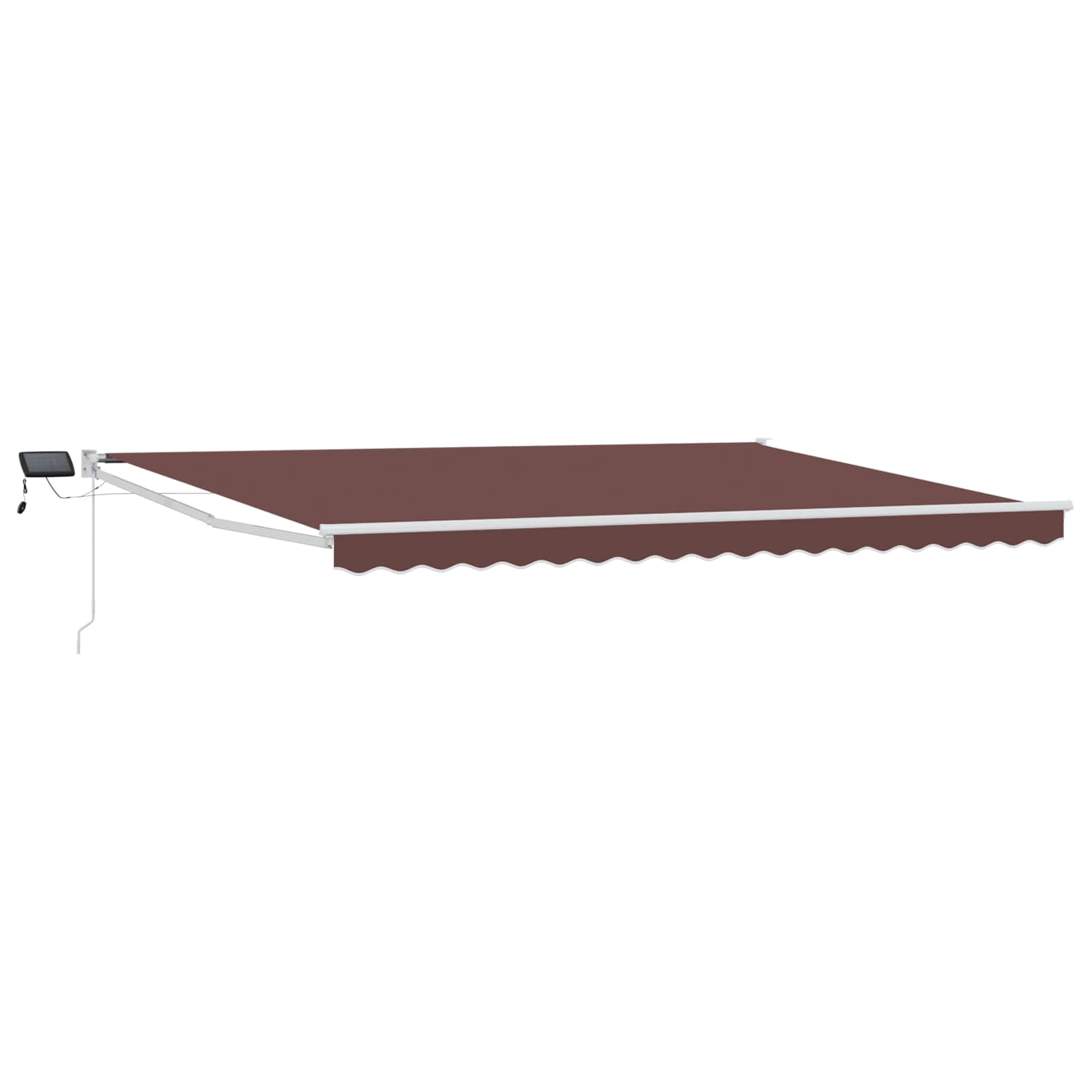 Maison Exclusive - Manuelle Gelenkarmmarkise Mit Leds Braun Und W