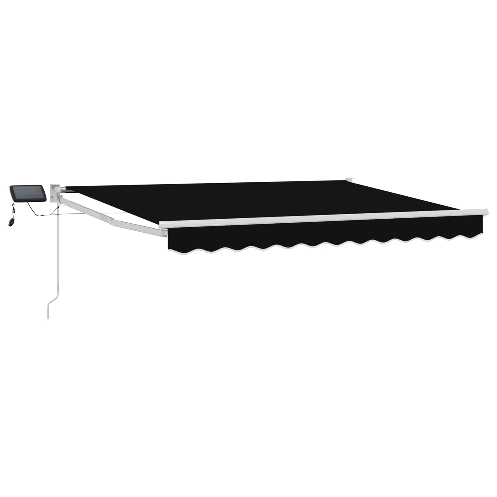 Maison Exclusive - Manuelle Gelenkarmmarkise Mit Leds Schwarz Und