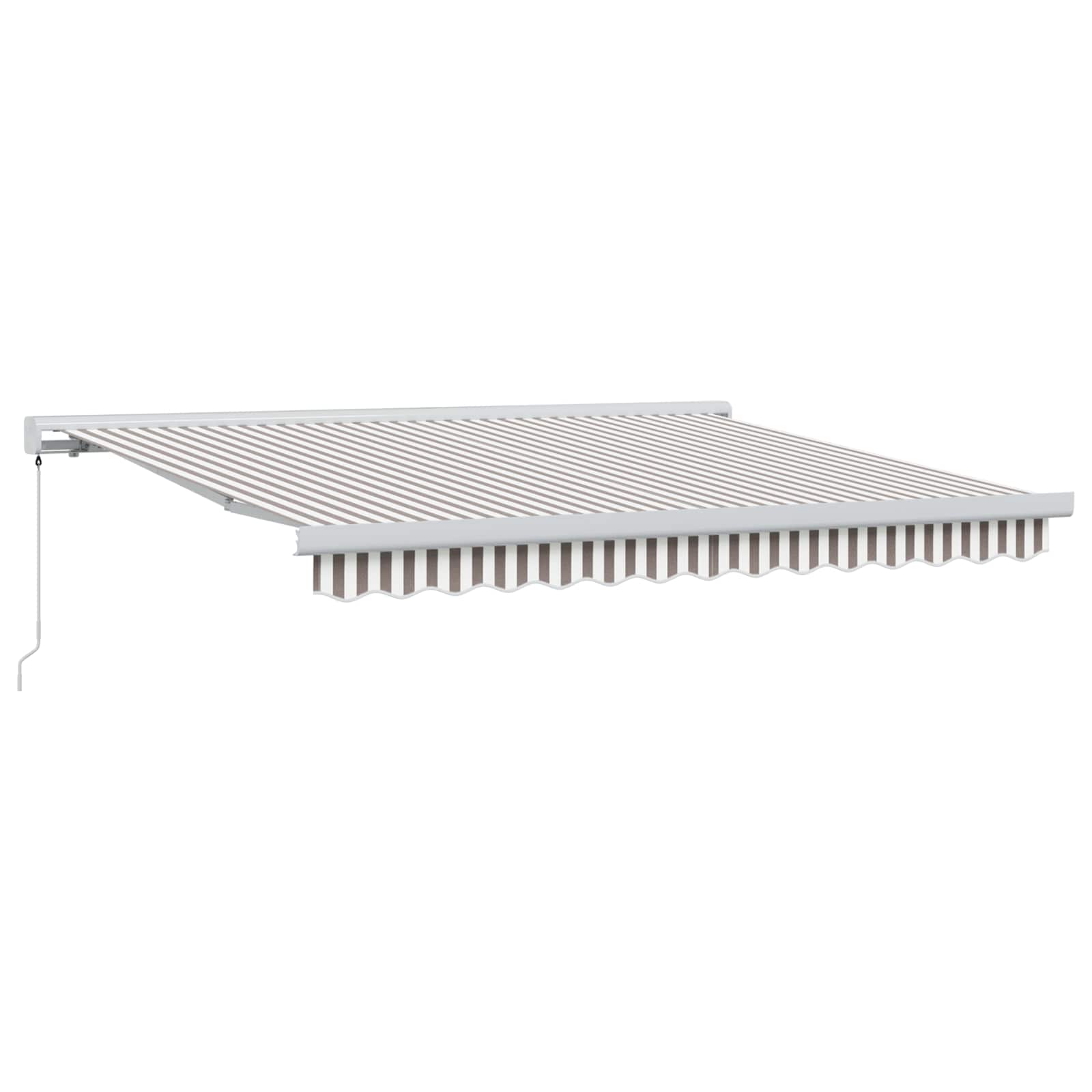 Maison Exclusive - Ausziehbare Markise Hellgrau Und Weiß 350 X 25