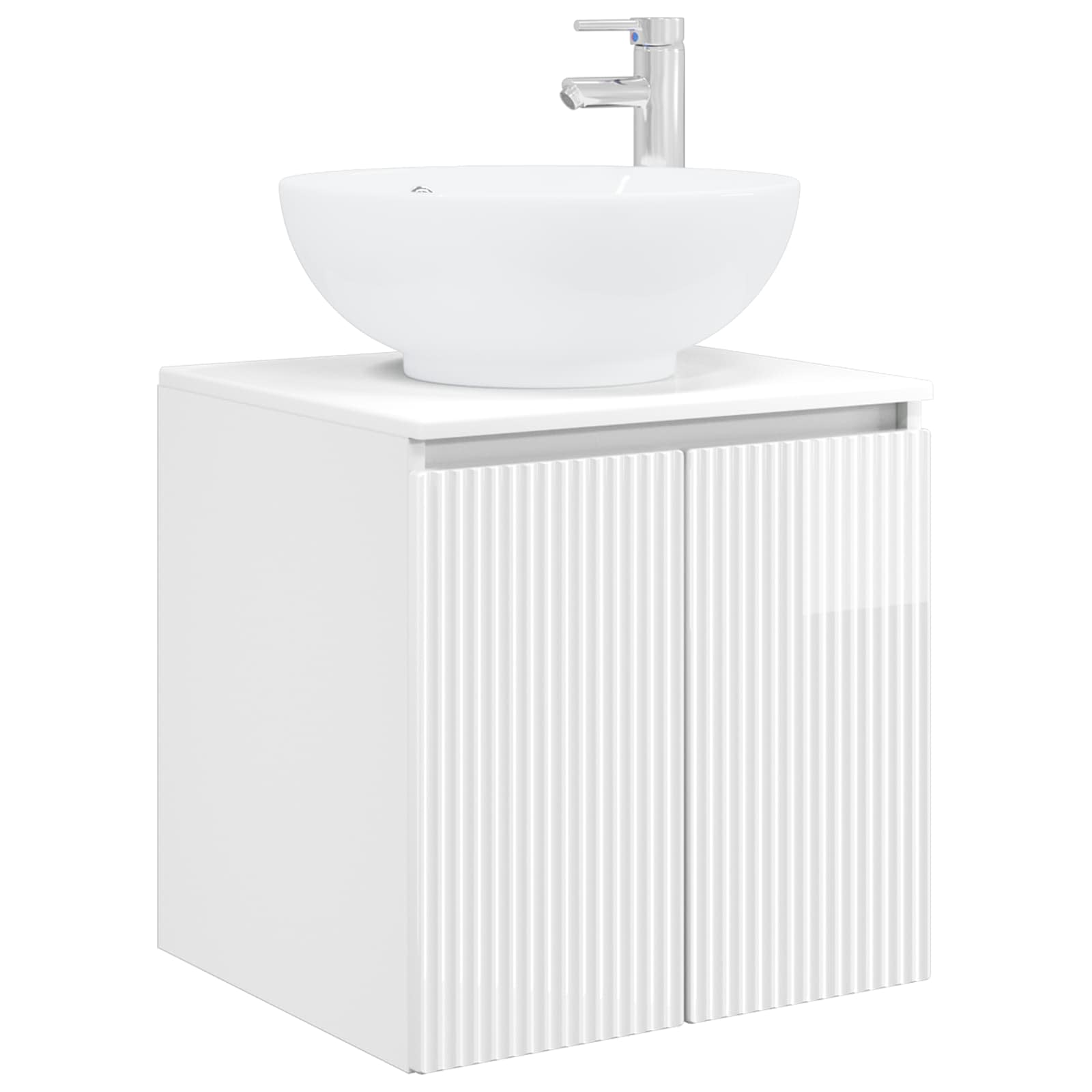 Maison Exclusive - Wandmontierte Waschtisch Hochglanz Weiß 49,5 X