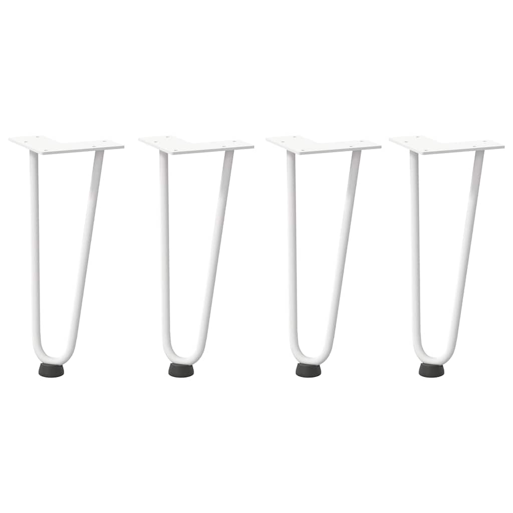 Maison Exclusive - Haarnadelbeine Für Couchtisch 4 Stk. Weiß 30 C