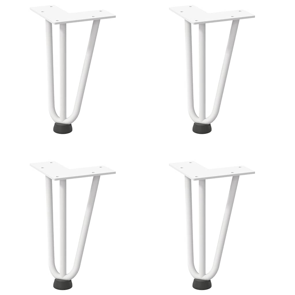 Maison Exclusive - Haarnadelbeine Für Couchtisch 4 Stk. Weiß 20 C