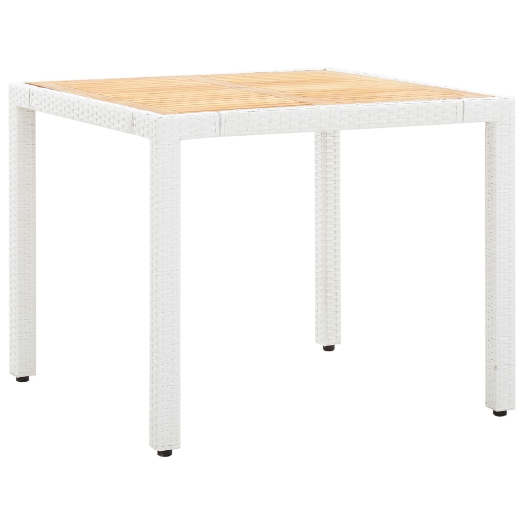 Maison Exclusive - 5-tlg. Garten-essgruppe Poly Rattan Weiß