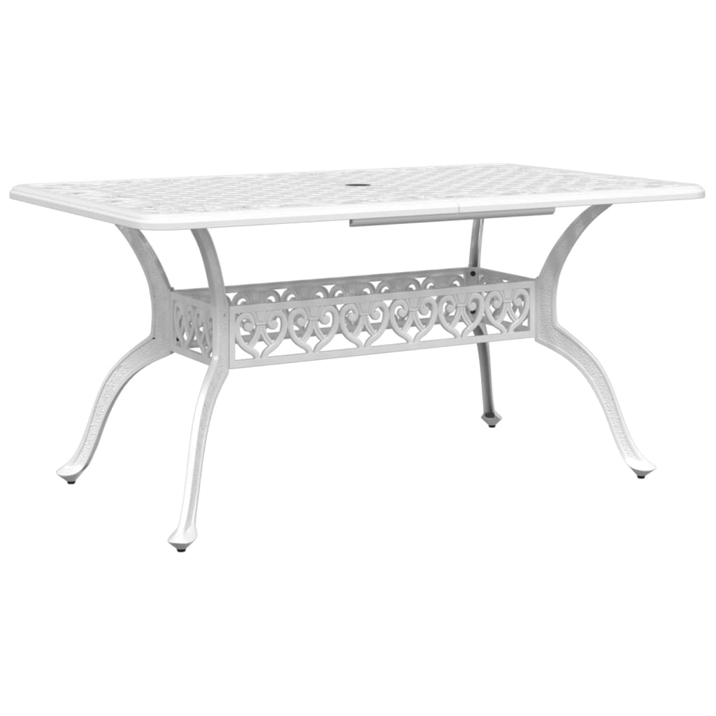 Maison Exclusive - Gartentisch Weiß 150x90x72 Cm Aluminiumguss