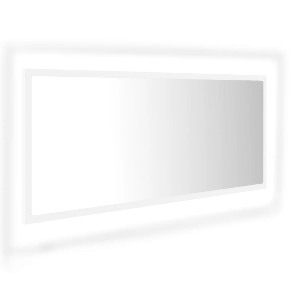 Maison Exclusive - Led-badspiegel Weiß 100x8,5x37 Cm Acryl