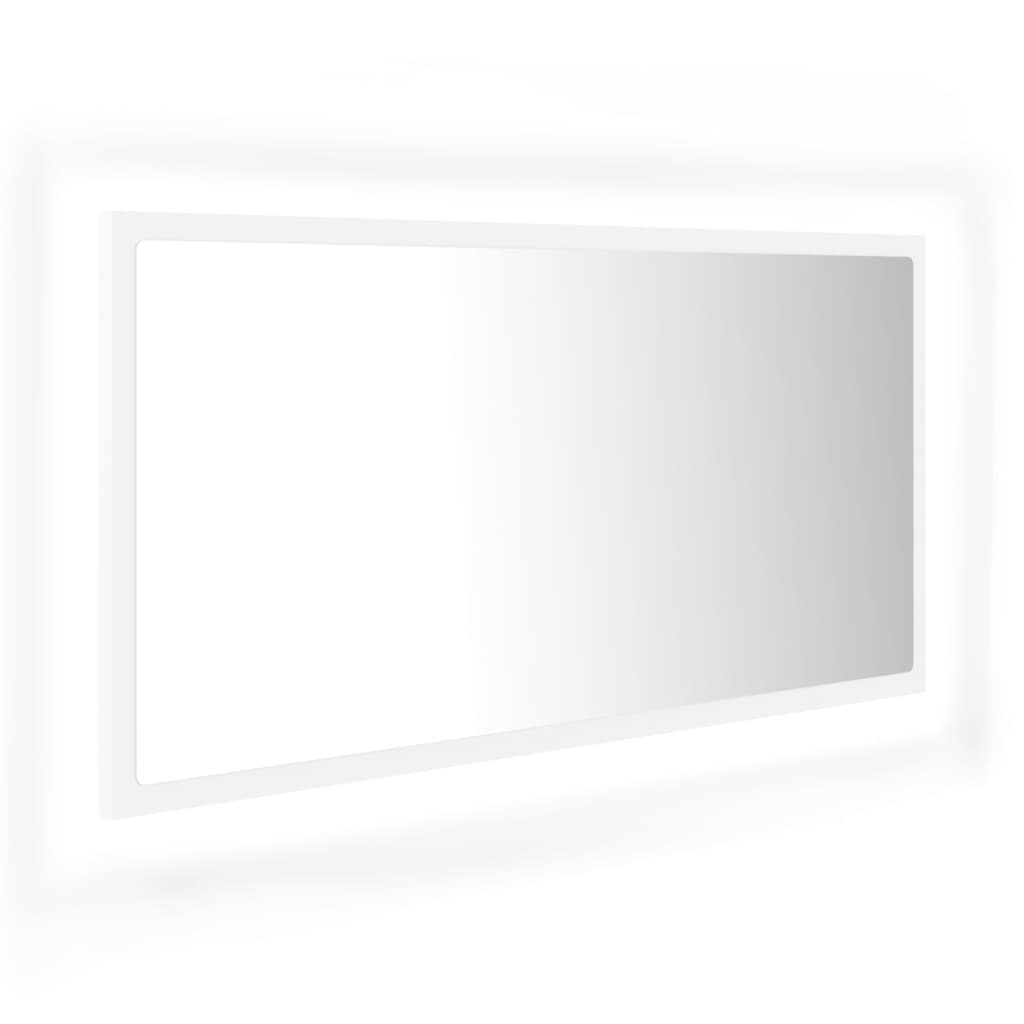 Maison Exclusive - Led-badspiegel Weiß 90x8,5x37 Cm Acryl