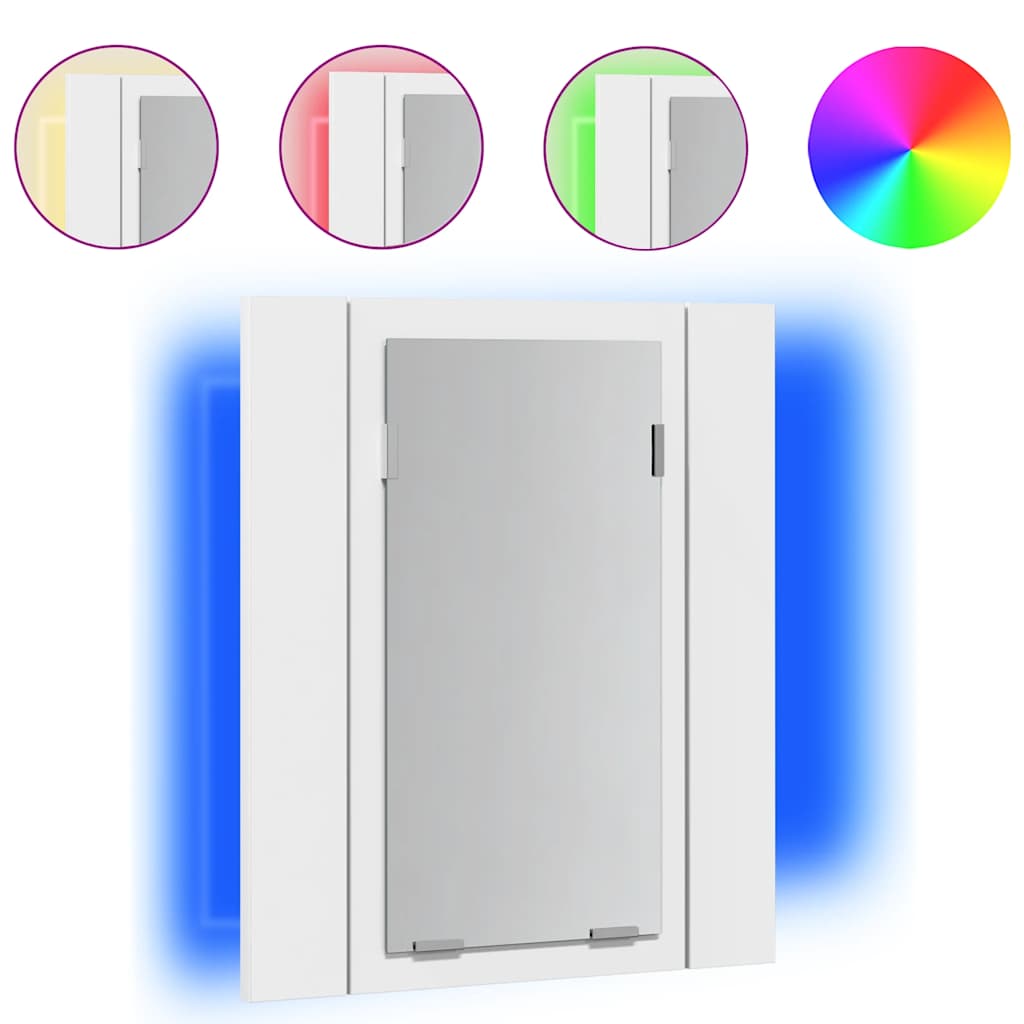 Maison Exclusive - Led-bad-spiegelschrank Weiß 40x12x45 Cm Acryl