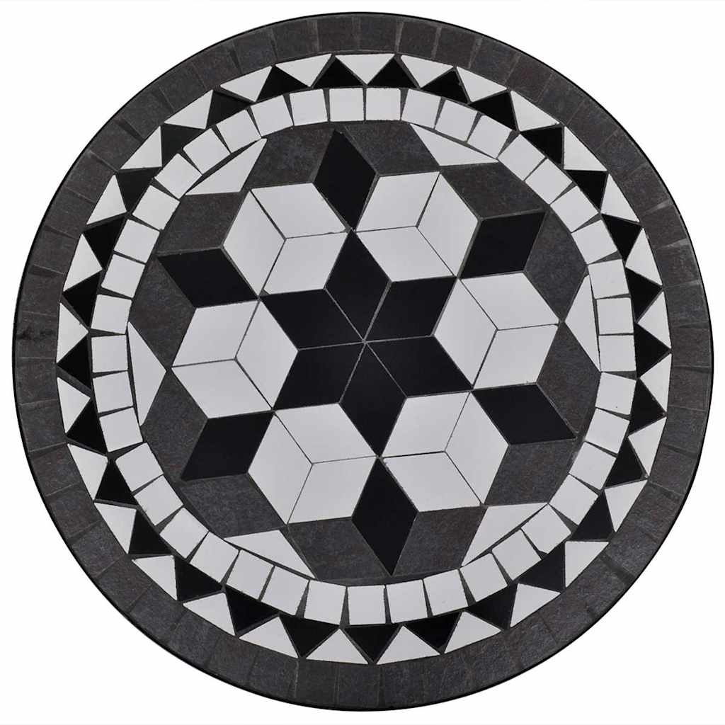 Maison Exclusive - Bistrotisch Schwarz Und Weiß 60 Cm Mosaik