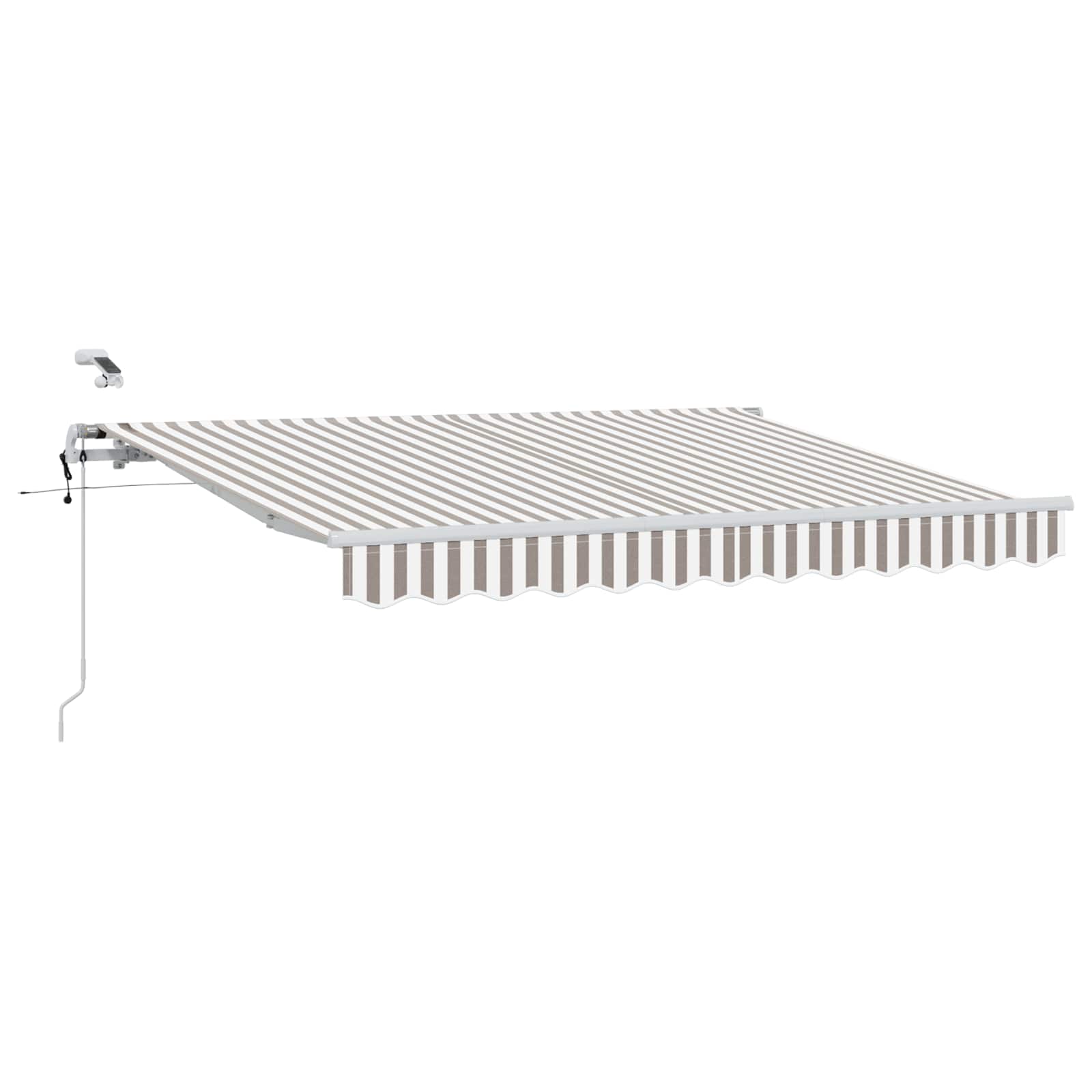 Maison Exclusive - Ausziehbare Markise Hellgrau Und Weiß 450 X 30