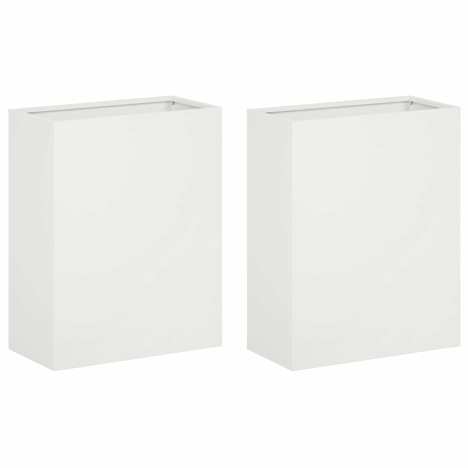 Maison Exclusive - Garten-pflanzgefäß 2 Stk. Weiß 40 X 20 X 50 Cm