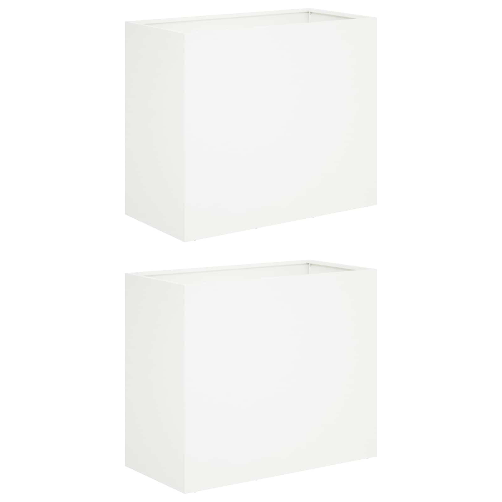 Maison Exclusive - Garten-pflanzgefäß 2 Stk. Weiß 60 X 30 X 40 Cm