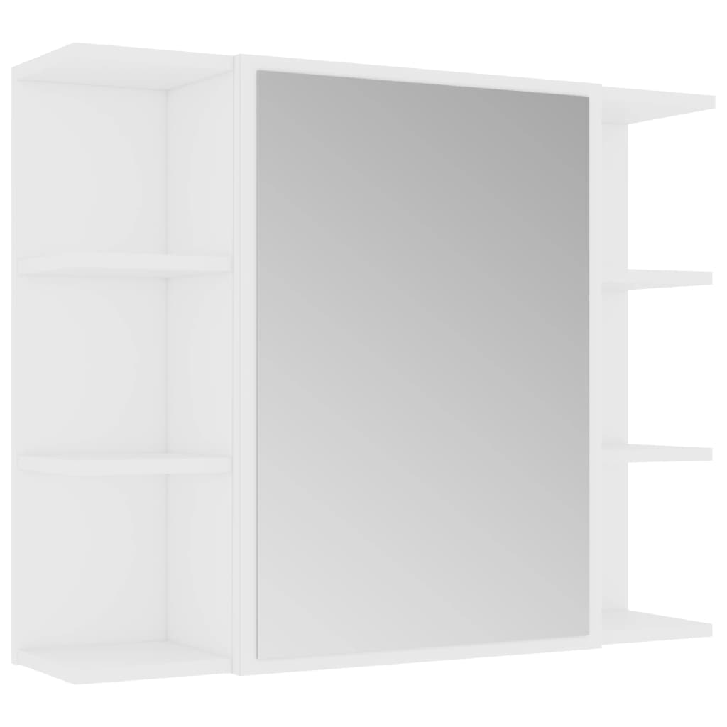 Maison Exclusive - Bad-spiegelschrank Weiß 80x20,5x64 Cm Holzwerk