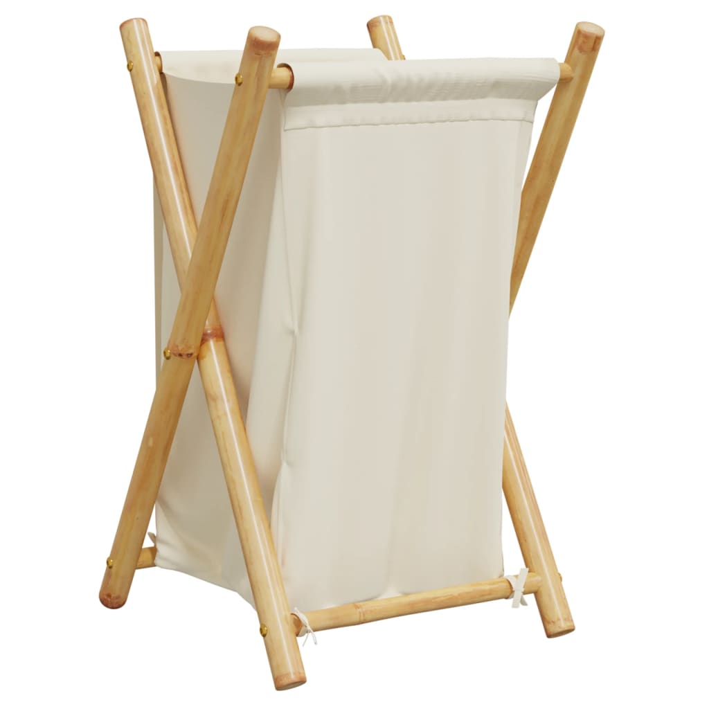 Maison Exclusive - Wäschekorb Cremeweiß 41,5x36x63,5 Cm Bambus