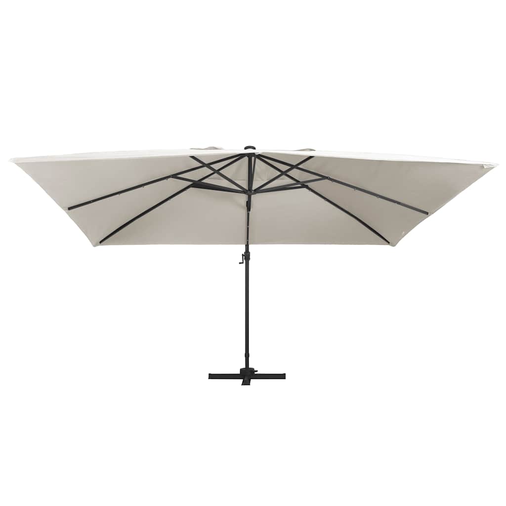 Maison Exclusive - Ampelschirm Mit Led-beleuchtung Alu-mast 400x3