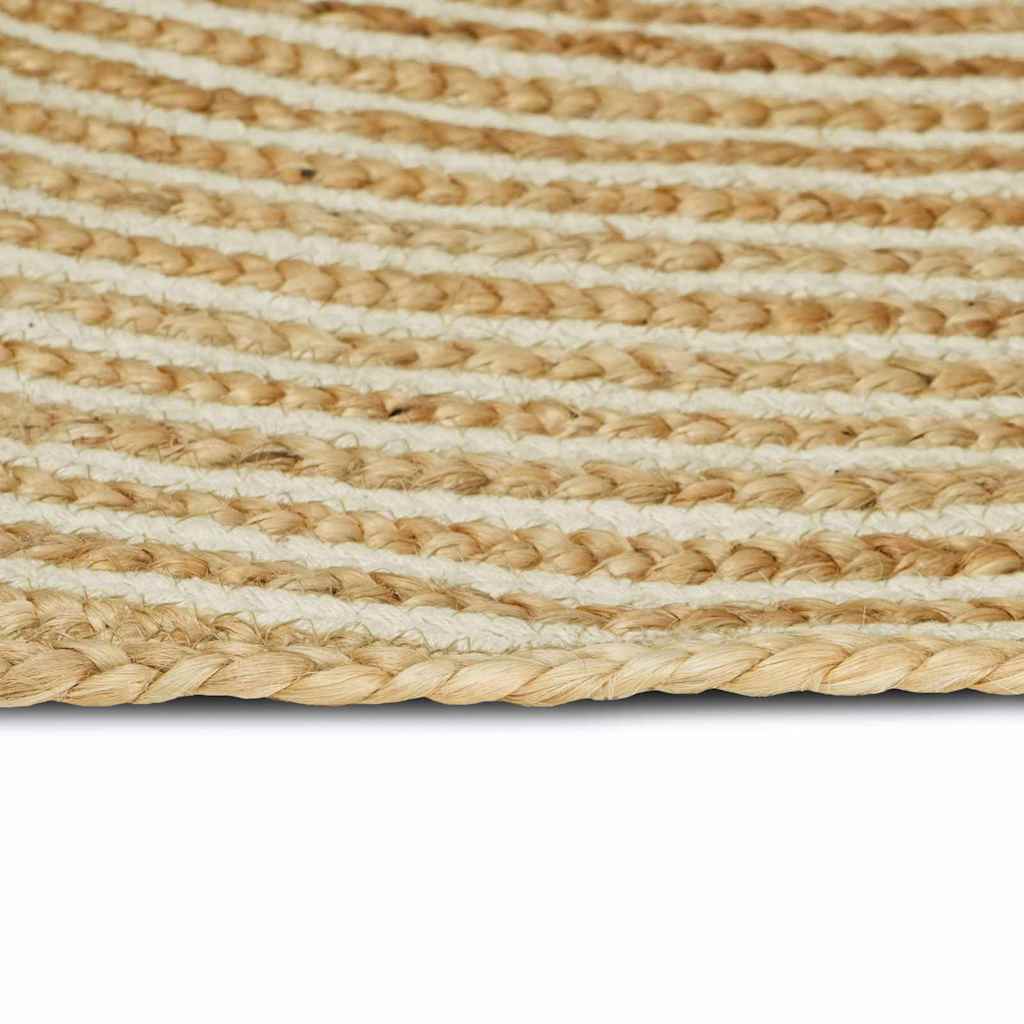 Maison Exclusive - Bereichsteppich Natürlich Und Weiß 122 X 183 C