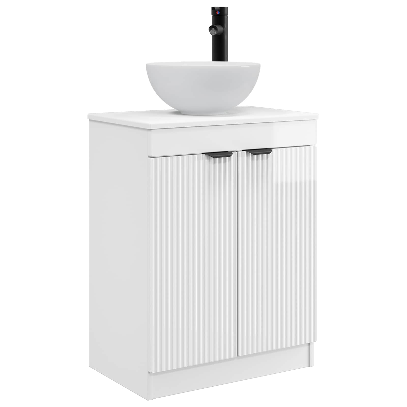 Maison Exclusive - Badezimmerschrank Mit Waschbecken Hochglanz We
