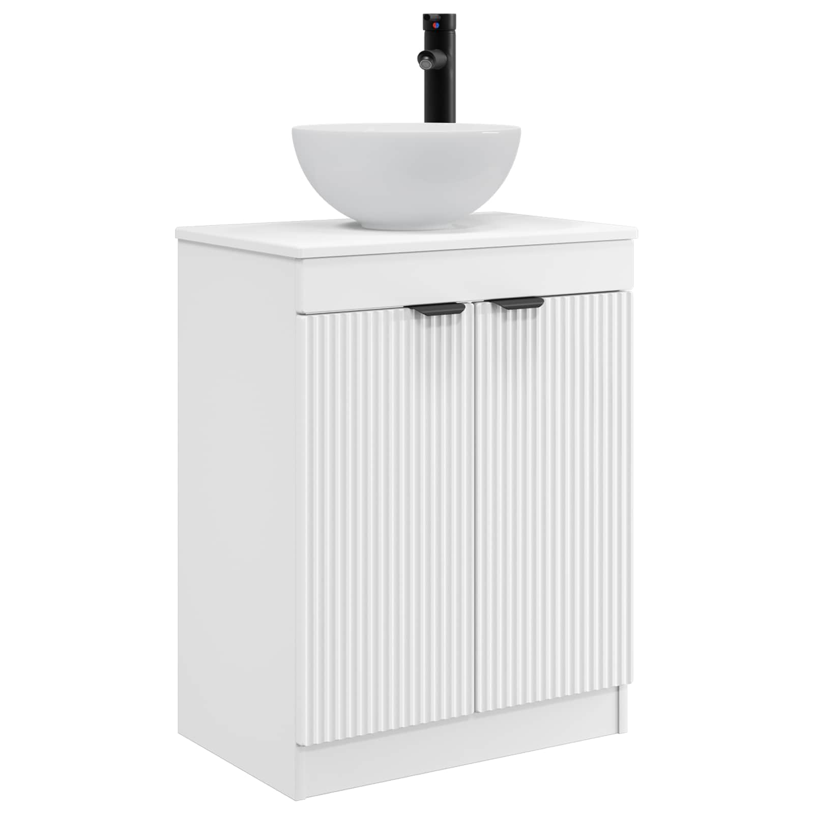 Maison Exclusive - Badezimmerschrank Mit Waschbecken Weiß 54 X 35