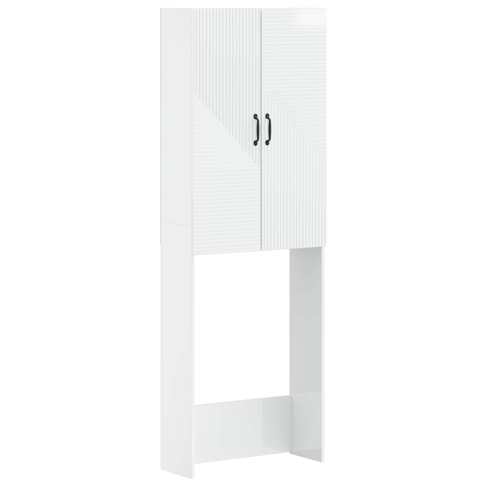 Maison Exclusive - Toilettenschrank Haarlem Hochglanz Weiß 66 X 2