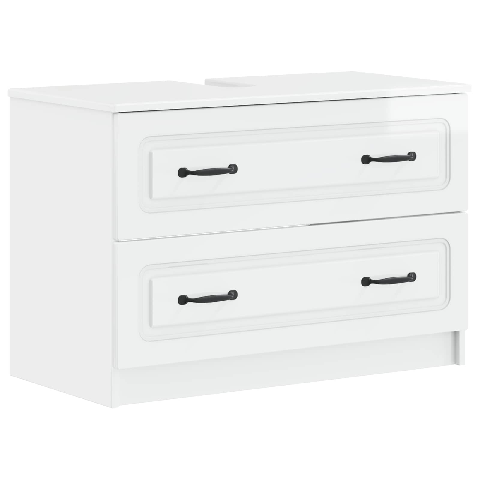 Maison Exclusive - Waschbeckenschrank Utrecht Hochglanz Weiß 82 X