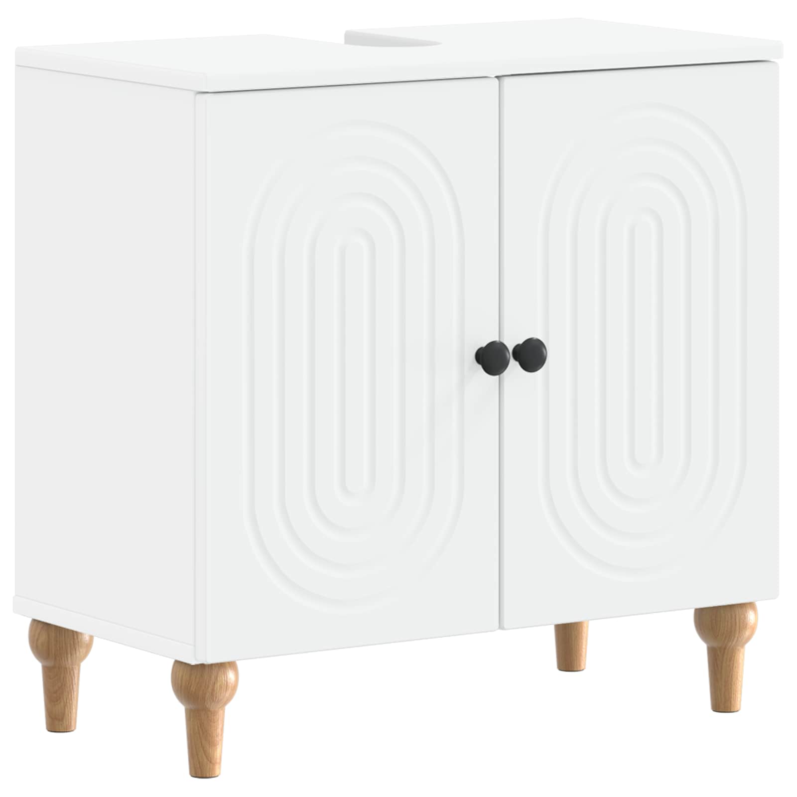 Maison Exclusive - Waschbeckenschrank Alkmaar Weiß 59,5 X 31,5 X