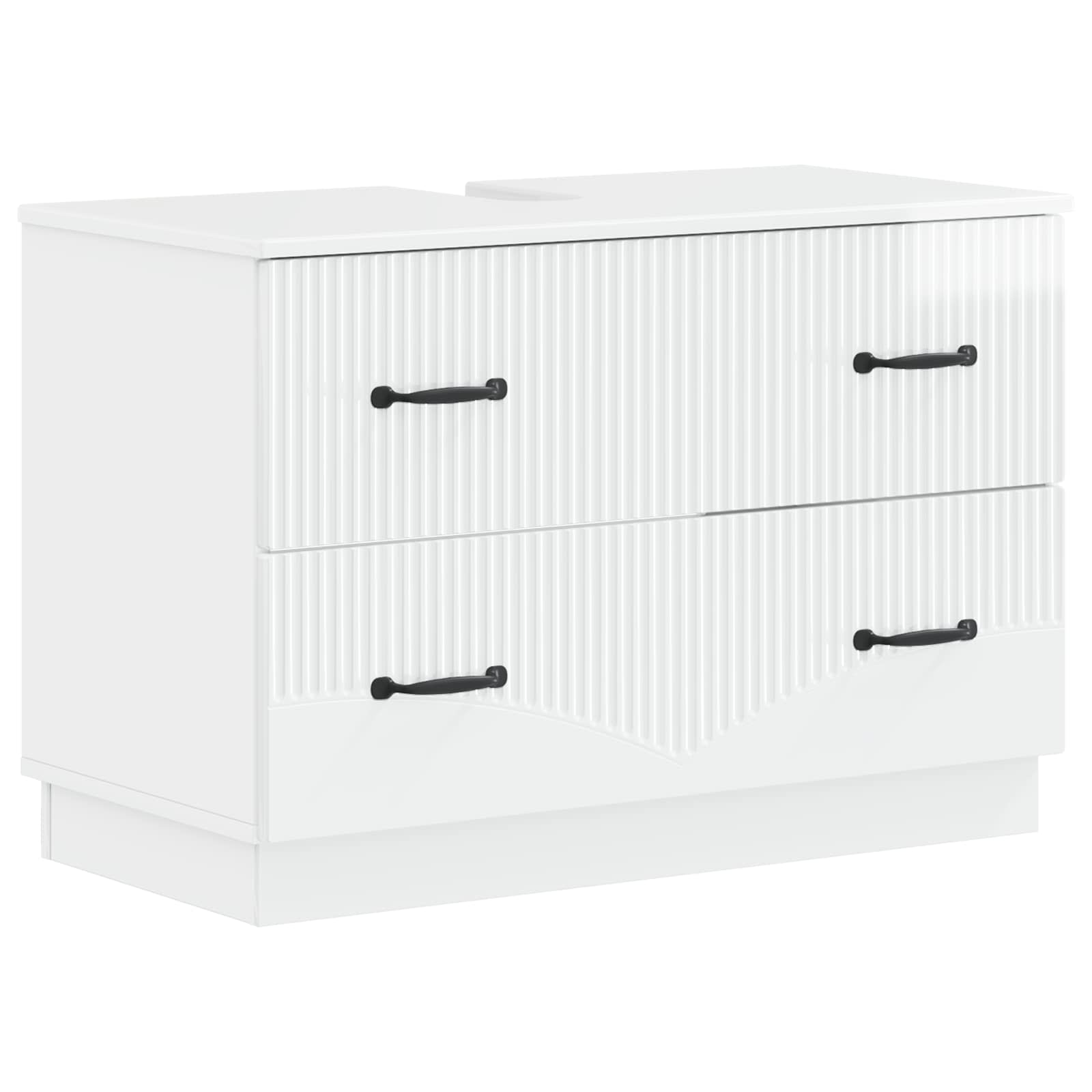 Maison Exclusive - Waschbeckenschrank Hoorn Hochglanz Weiß 82 X 4