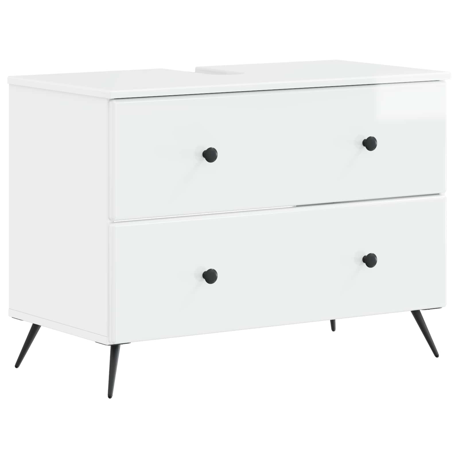 Maison Exclusive - Waschbeckenschrank Breda Hochglanz Weiß 82 X 4