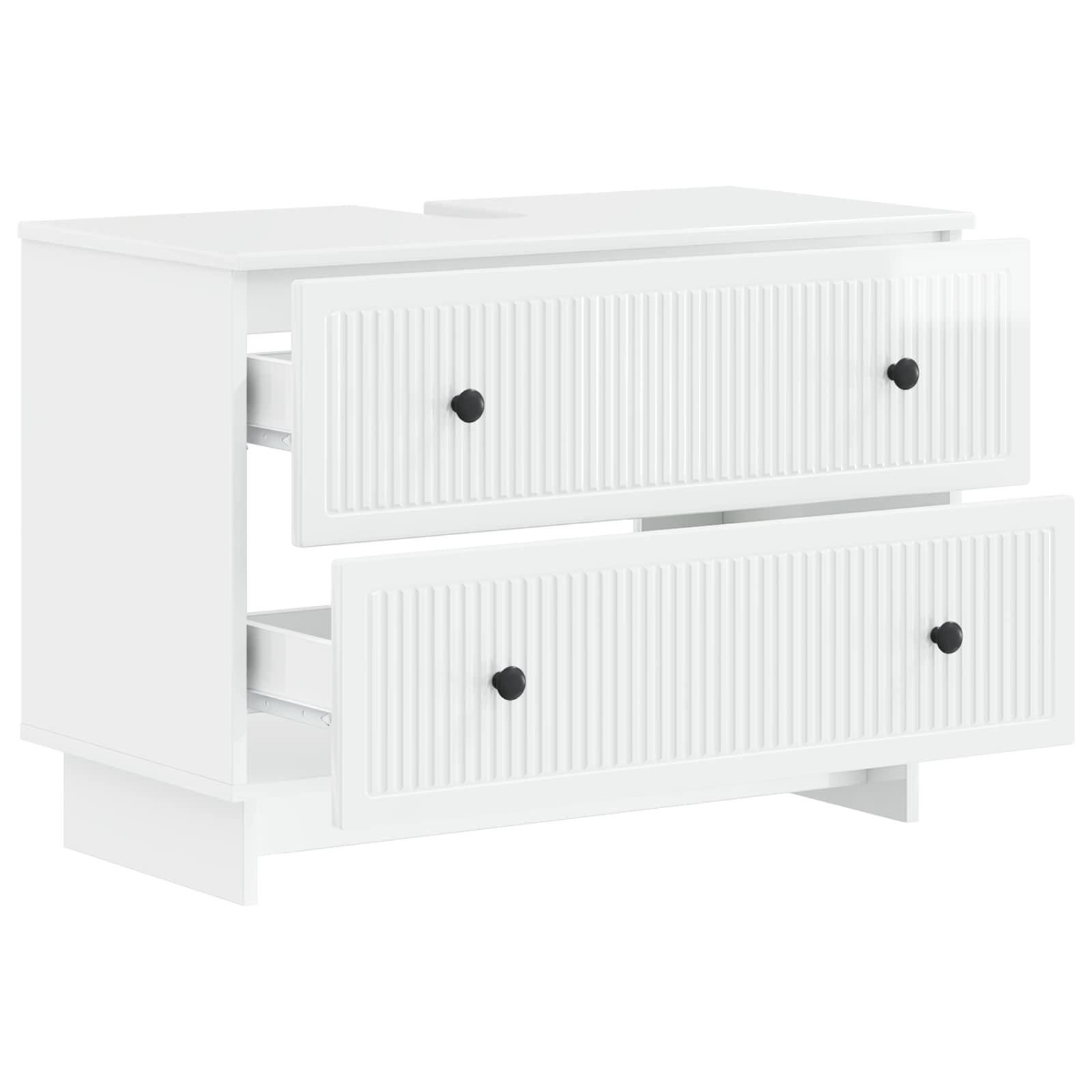 Maison Exclusive - Waschbeckenschrank Ede Hochglanz Weiß 82 X 41