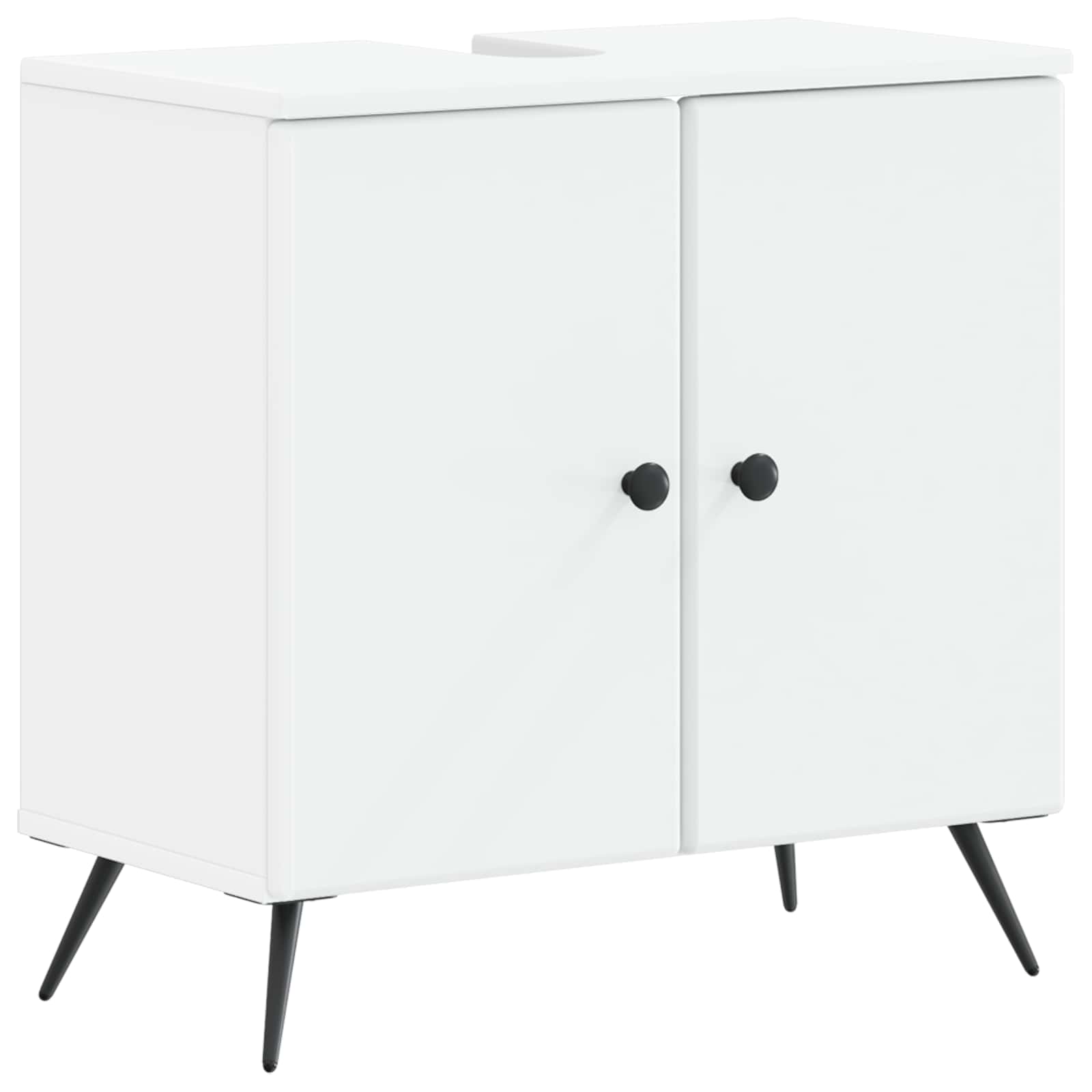 Maison Exclusive - Waschbeckenschrank Breda Weiß 59,5 X 31,5 X 59