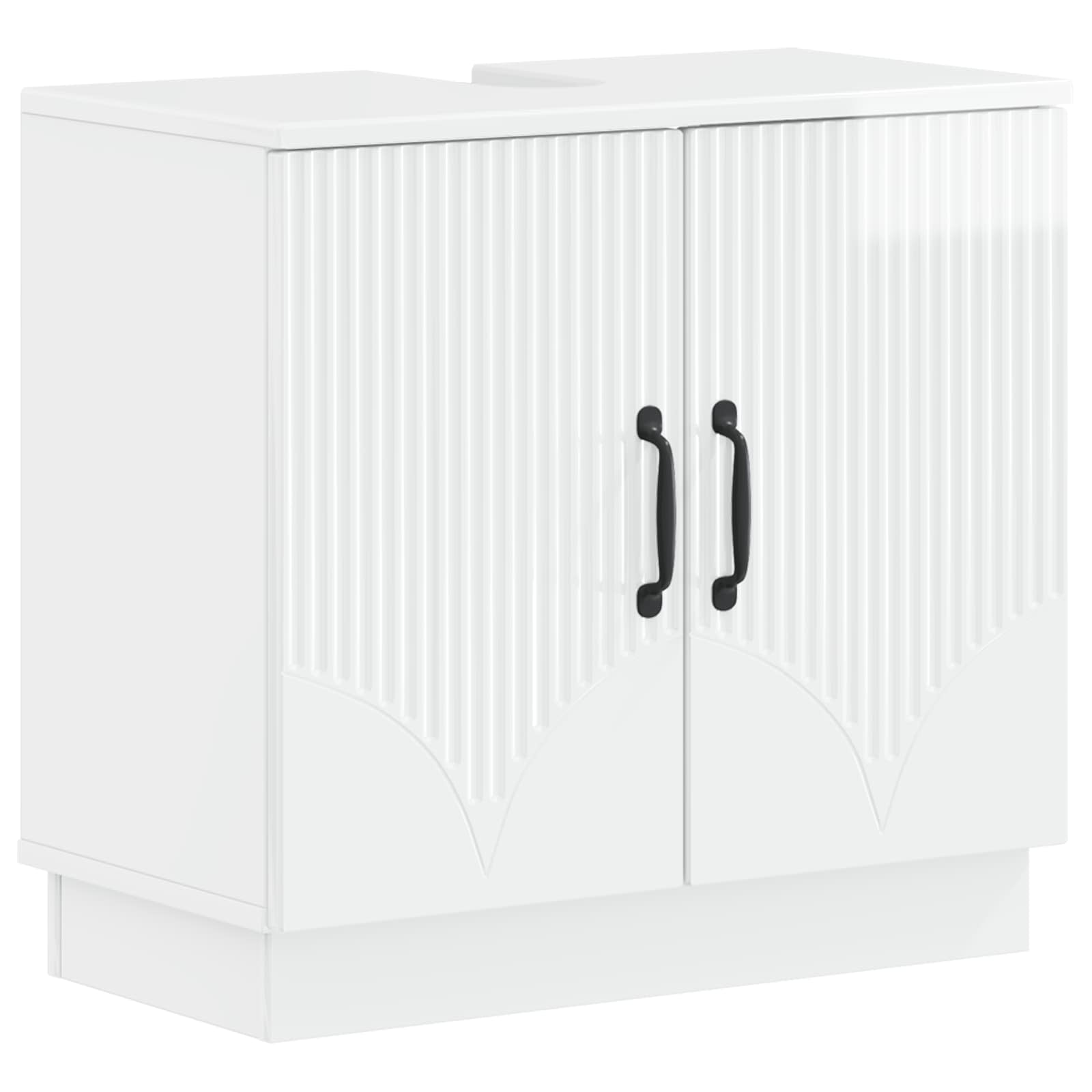 Maison Exclusive - Waschbeckenschrank Hoorn Hochglanz Weiß 59,5 X