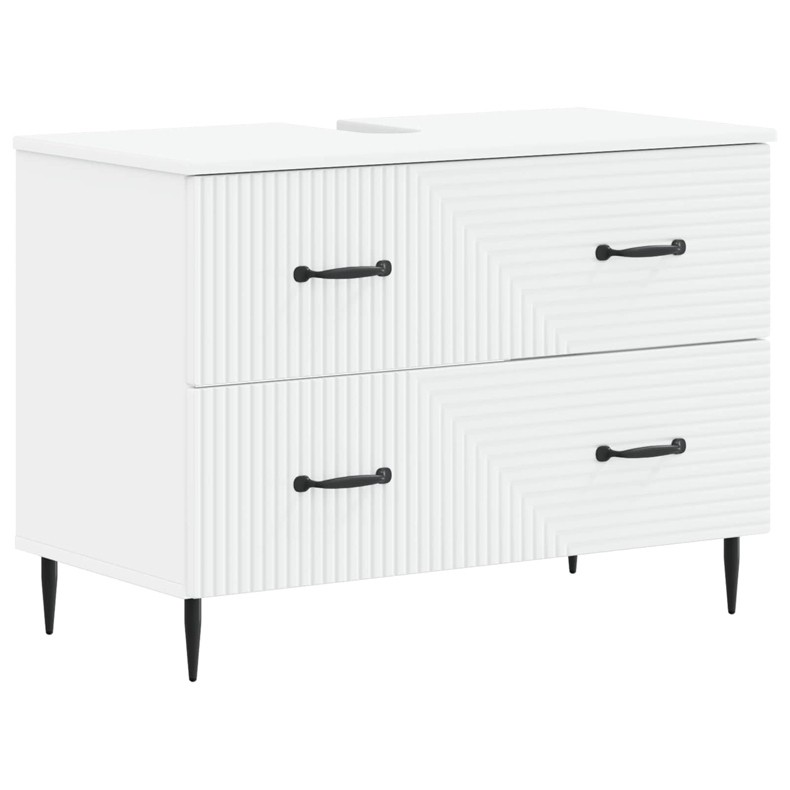 Maison Exclusive - Waschbeckenschrank Haarlem Weiß 82 X 41 X 58,5