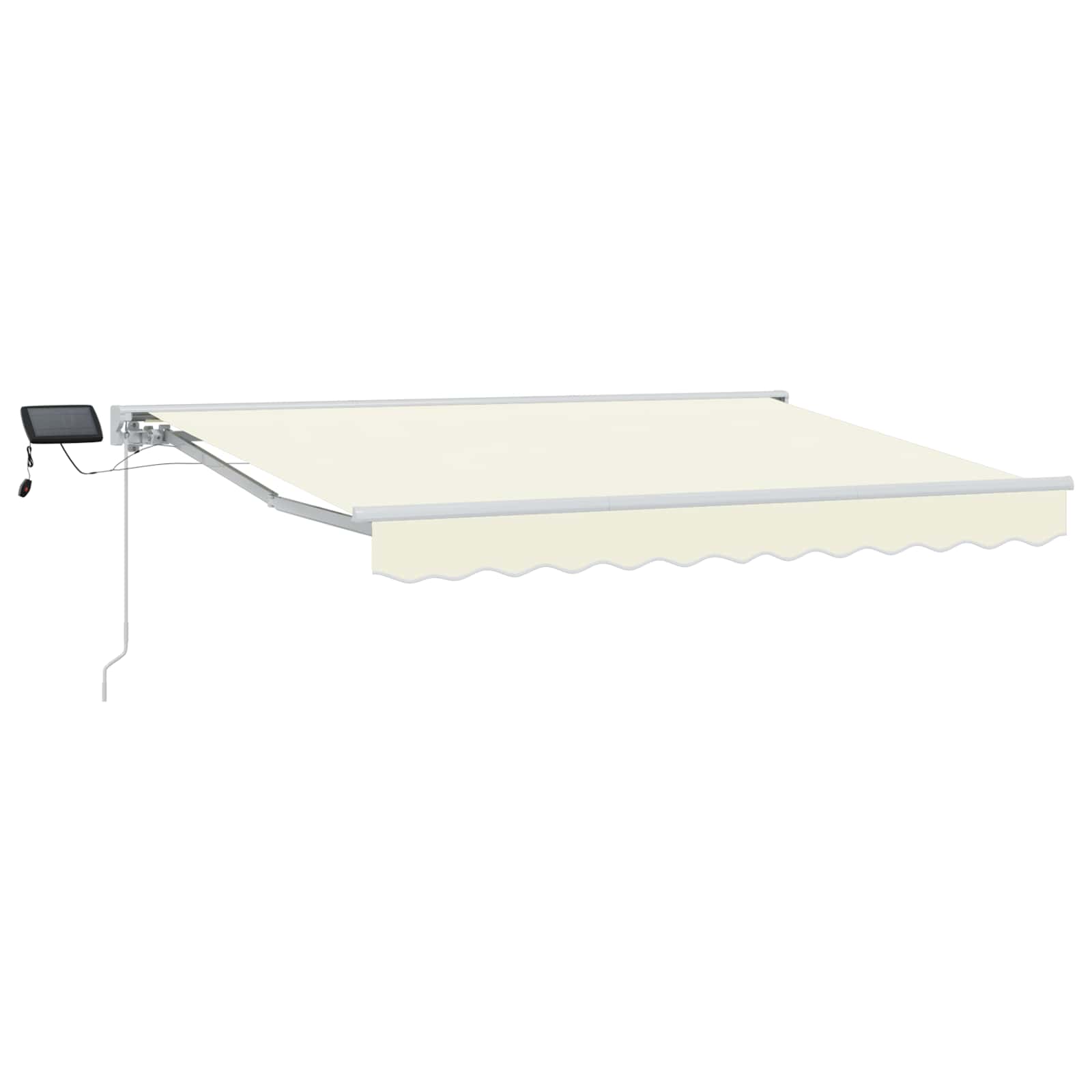 Maison Exclusive - Manueller Markisenrahmen Mit Leds Creme Und We