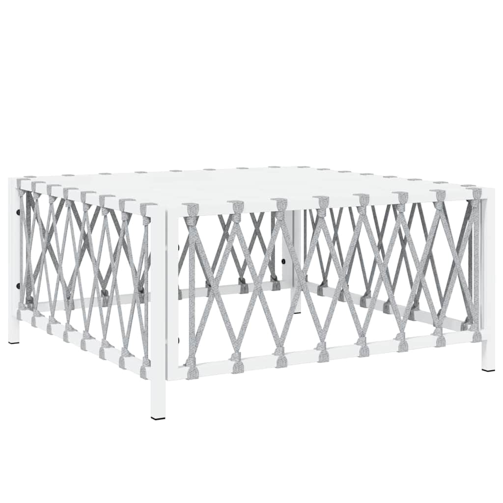 Maison Exclusive - Gartentisch Weiß 70x70x34 Cm Gewebe