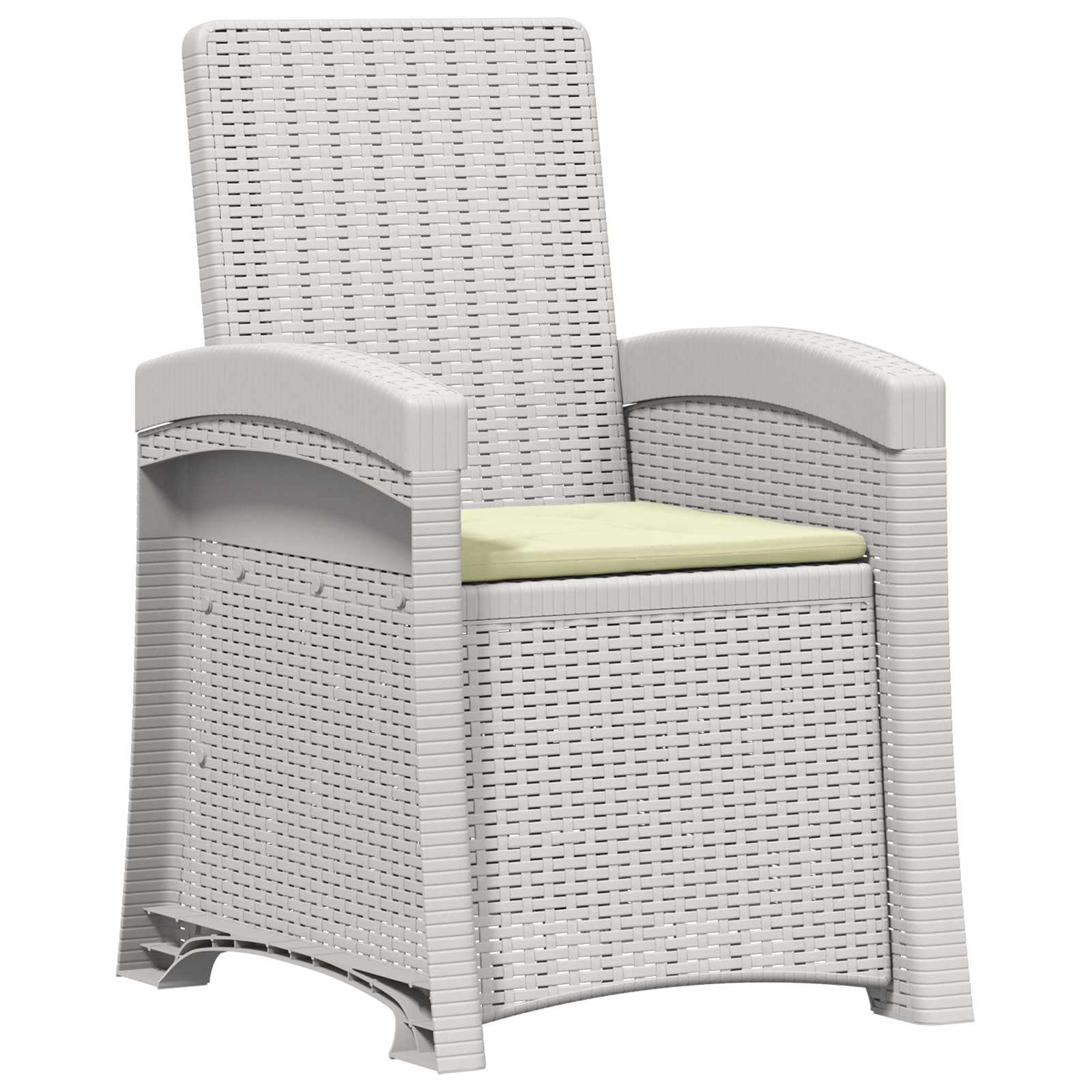 Maison Exclusive - Liegesessel Garten Rattan-optik Weiß Und Creme
