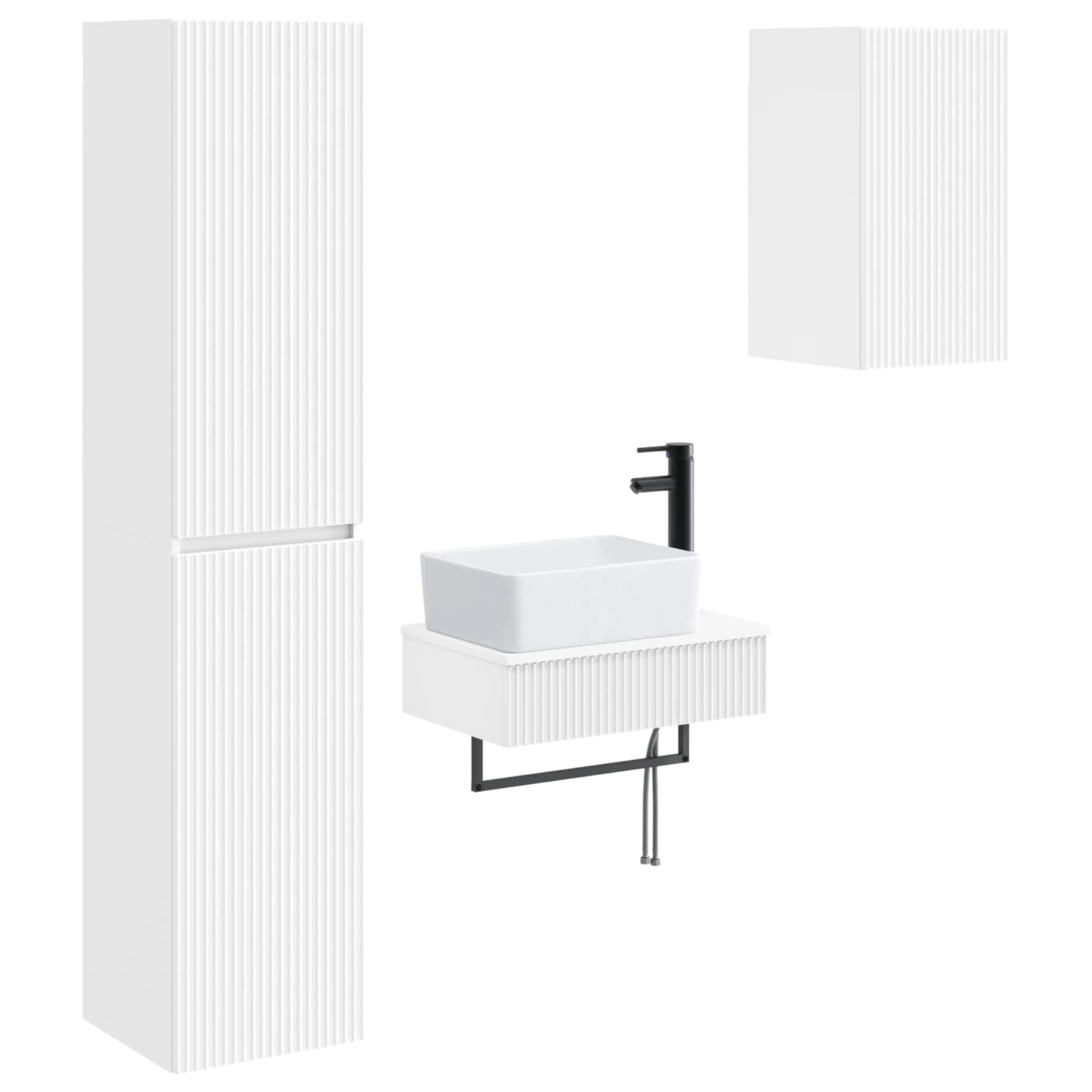 Maison Exclusive - Badezimmermöbel-set 3 Stk. Weiß 33 X 34,5 X 16