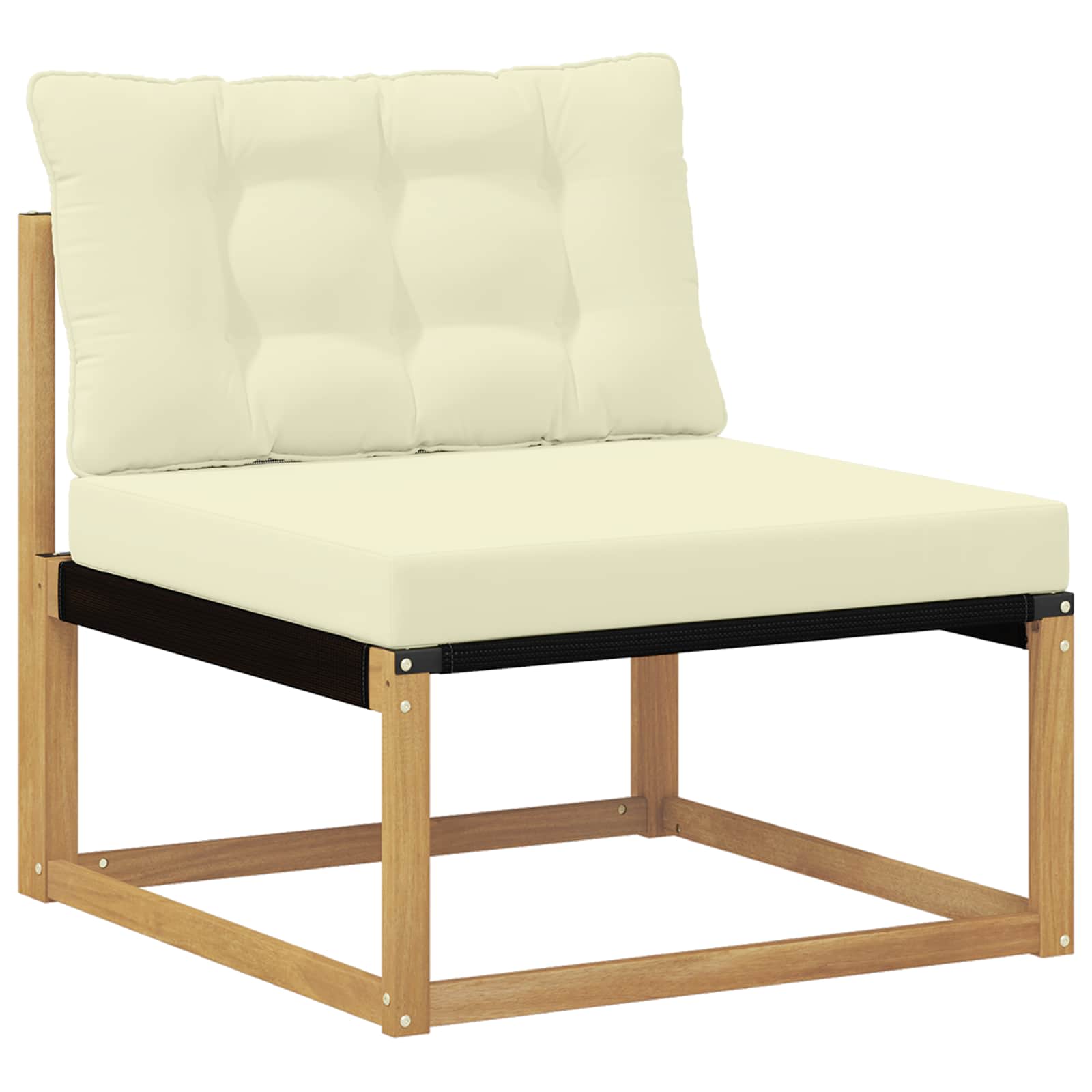 Maison Exclusive - Outdoor Mittelsofa Mit Kissen Weiß 79 X 83 X 7