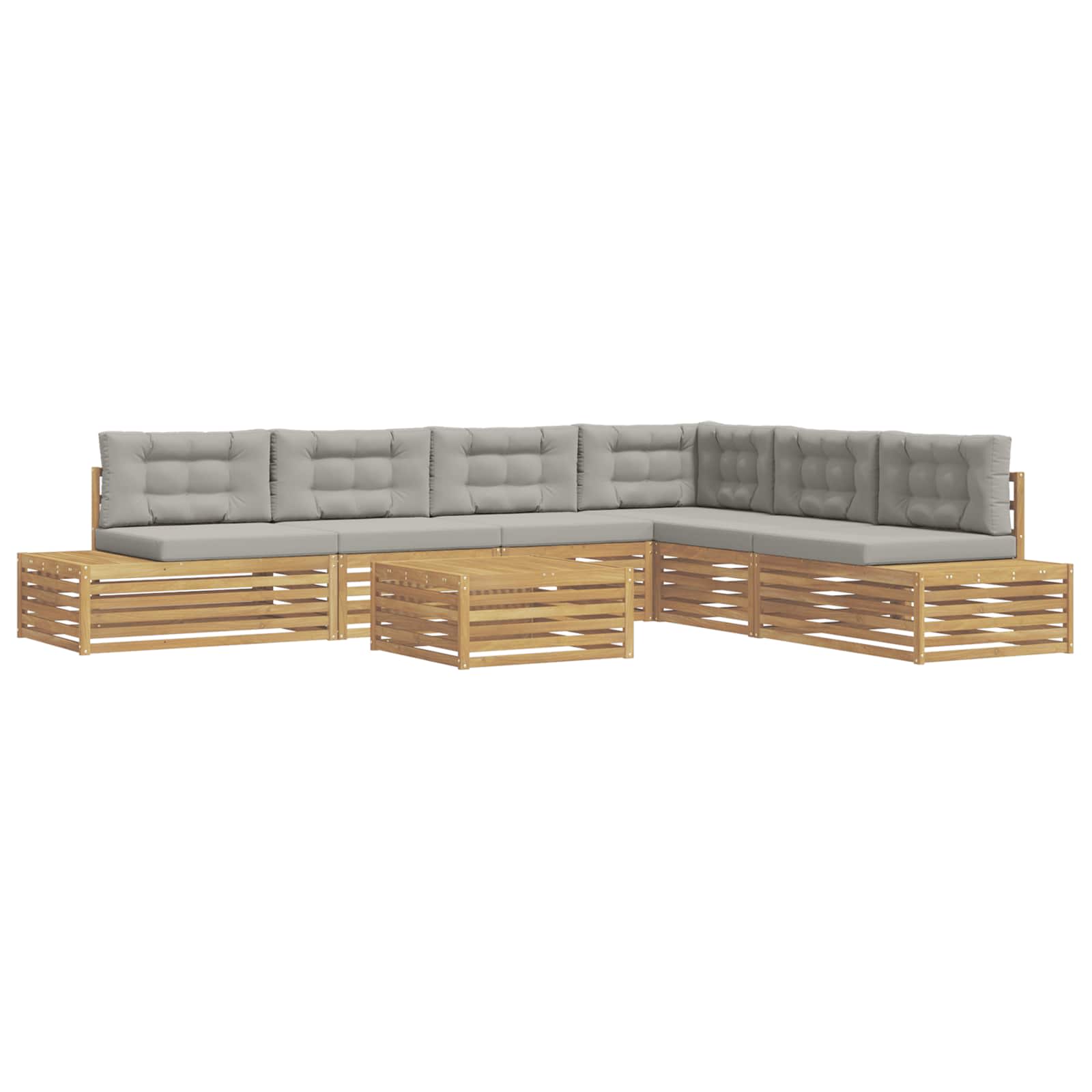 Maison Exclusive - 8 Stk. Outdoor-sofagarnitur Polyester Weiß
