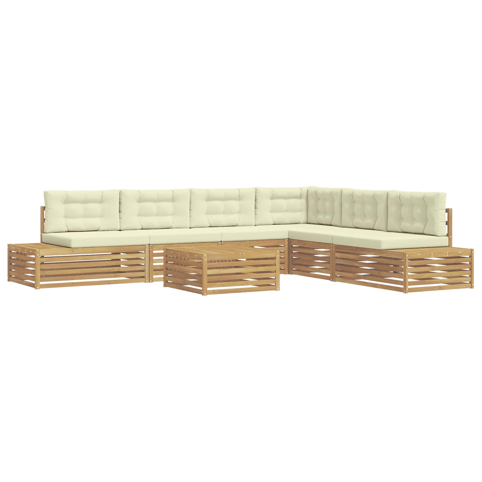 Maison Exclusive - 8 Stk. Outdoor-sofagarnitur Weiß
