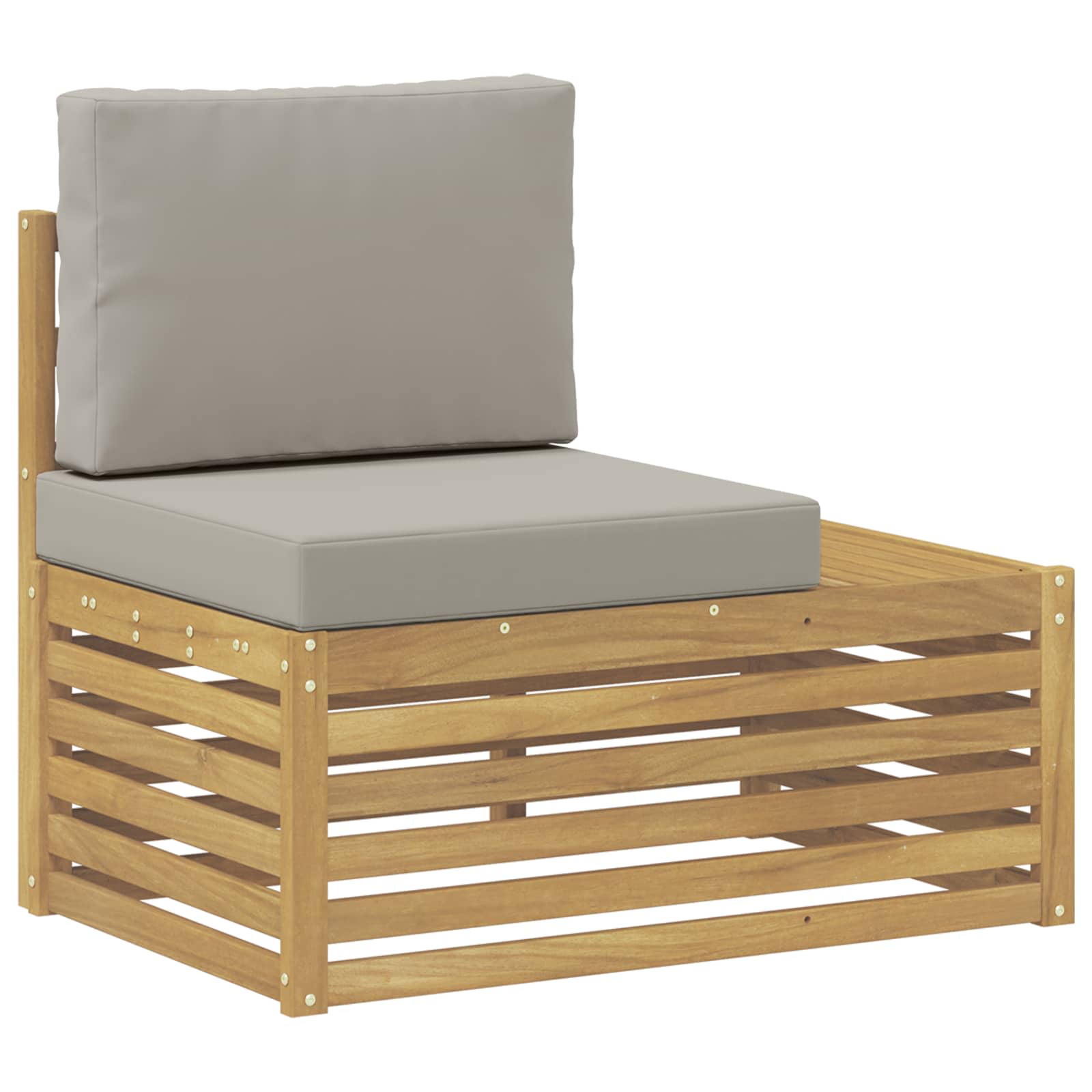 Maison Exclusive - Outdoor End Sofa Massivholz Akazie Weiß