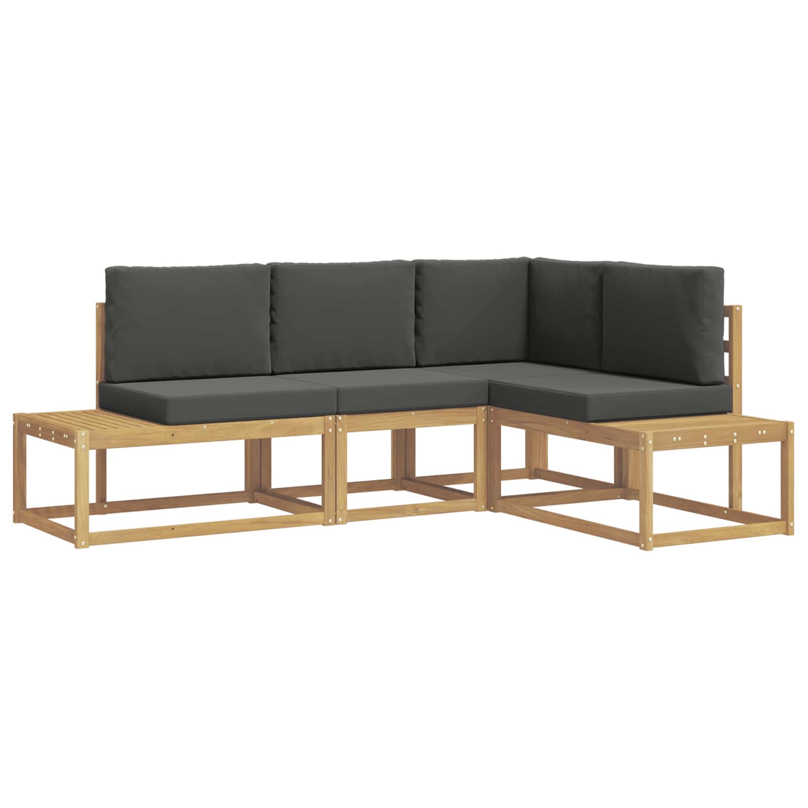 Maison Exclusive - Outdoor-sofagarnitur 3 Stück Weiß Und Anthrazi