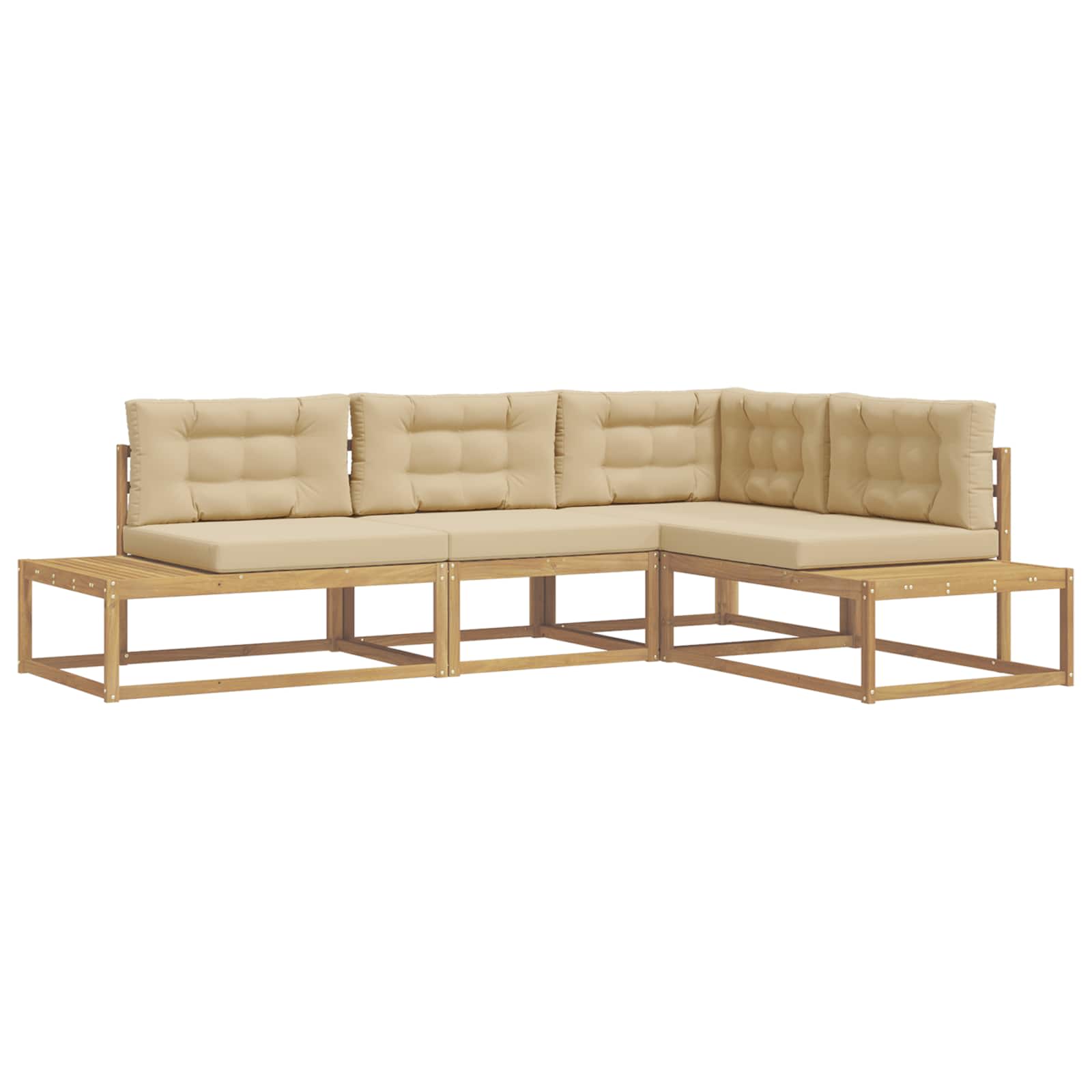 Maison Exclusive - Outdoor-sofagarnitur Weiß 277,5 X 198,5 X 73 C