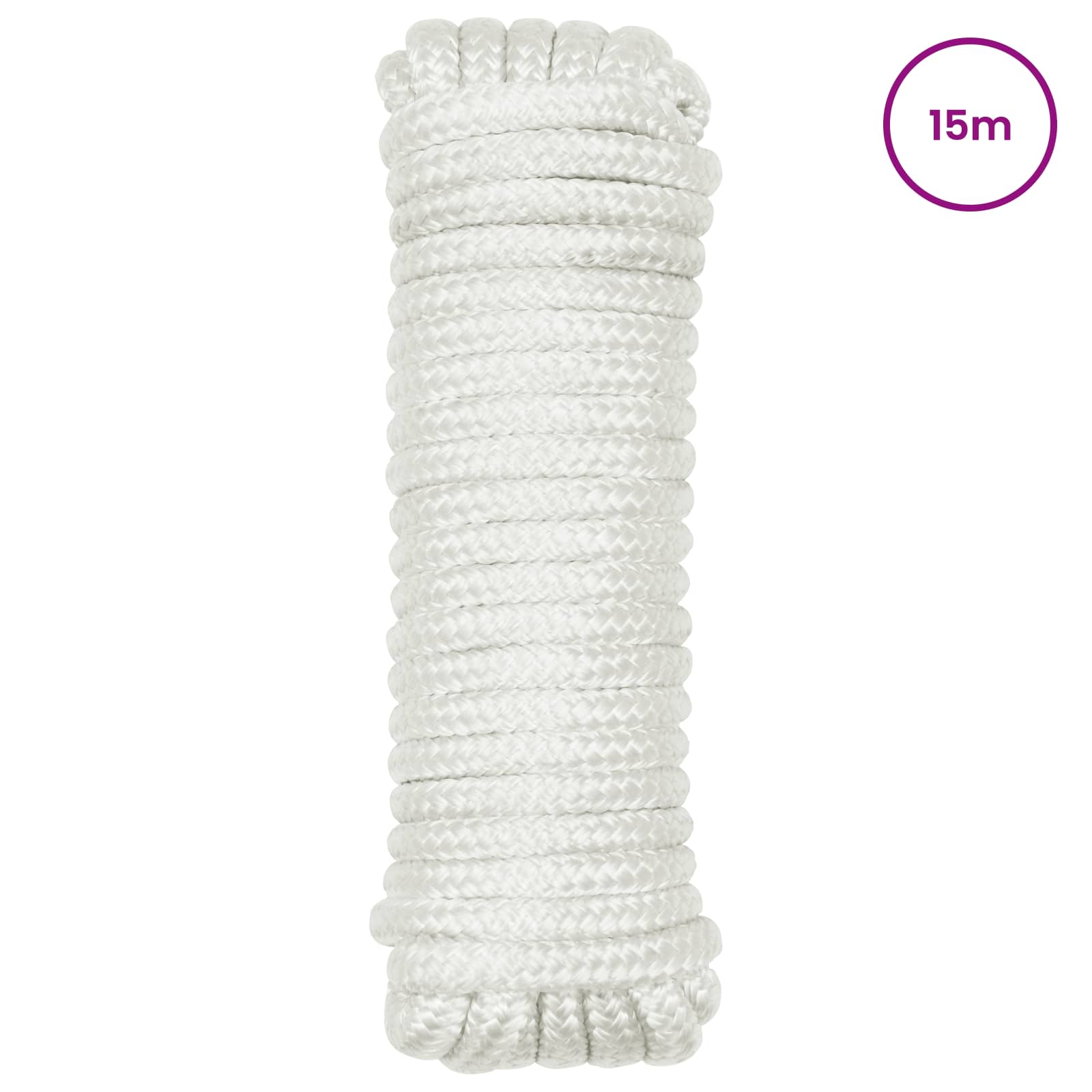 Maison Exclusive - Bootsseil 10 Mm 15 M Weiß Polyester